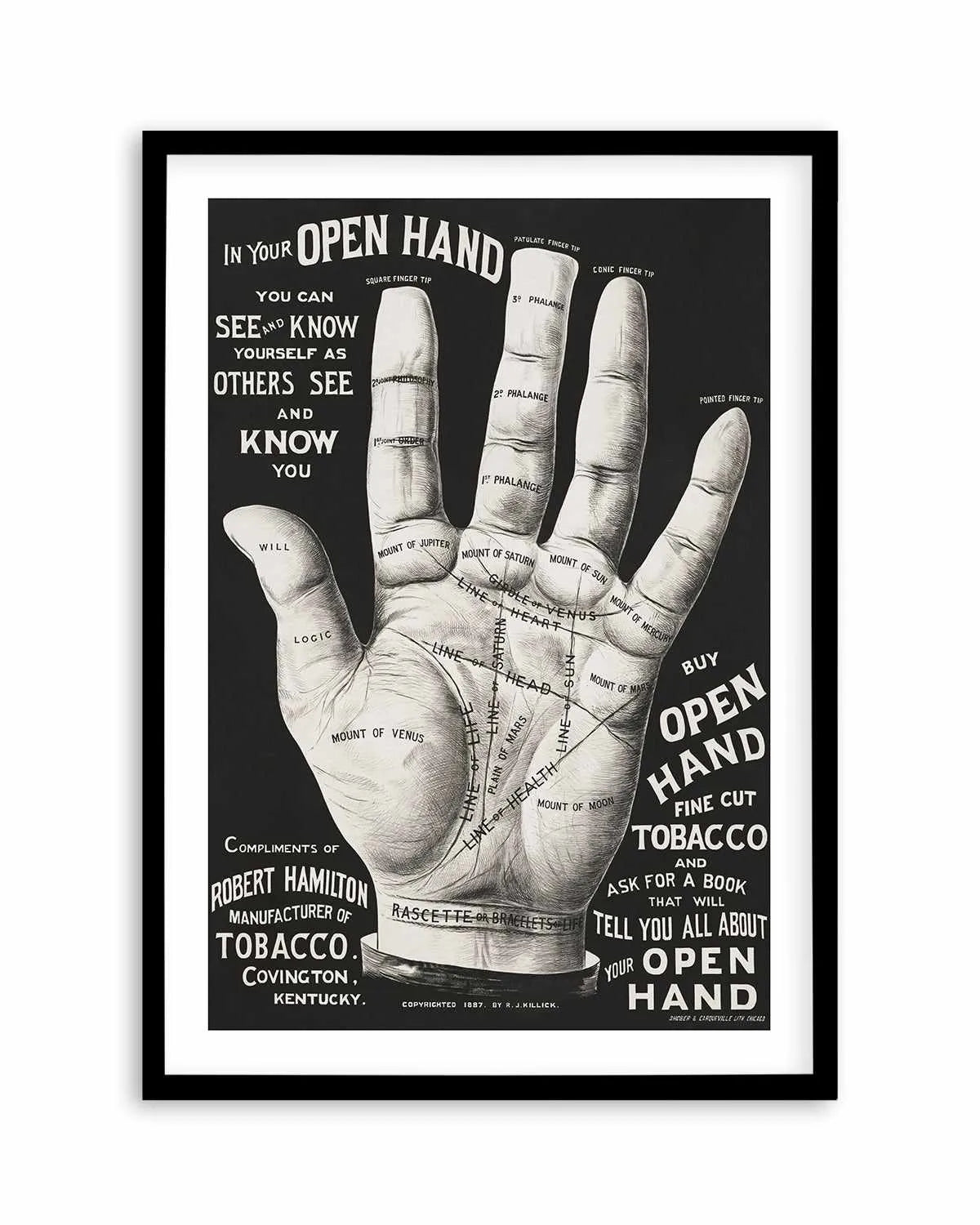 In Your Open Hand Vintage Poster Art Print from Olive et Oriel where you can shop wallpaper and artworks online