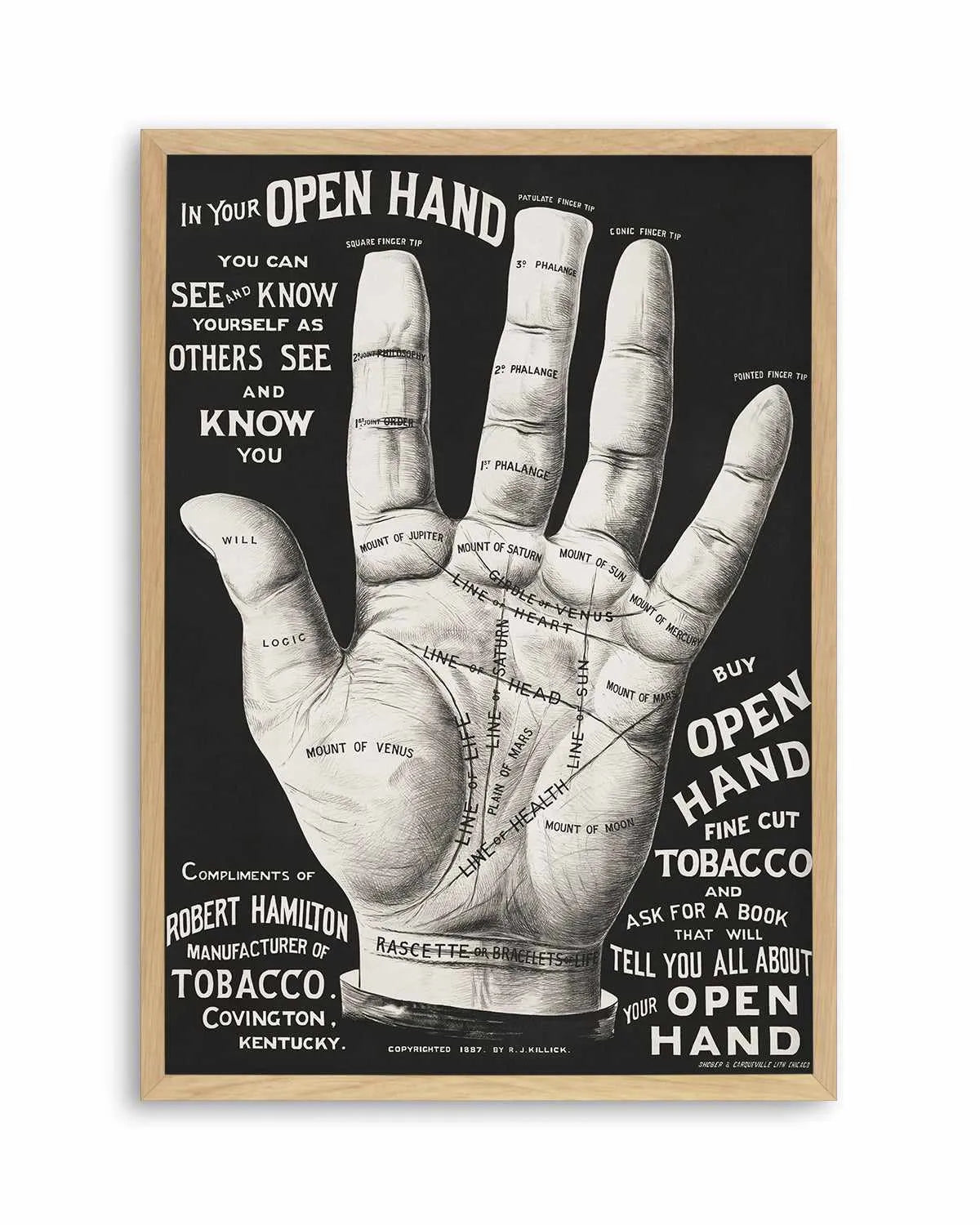 In Your Open Hand Vintage Poster Art Print from Olive et Oriel where you can shop wallpaper and artworks online