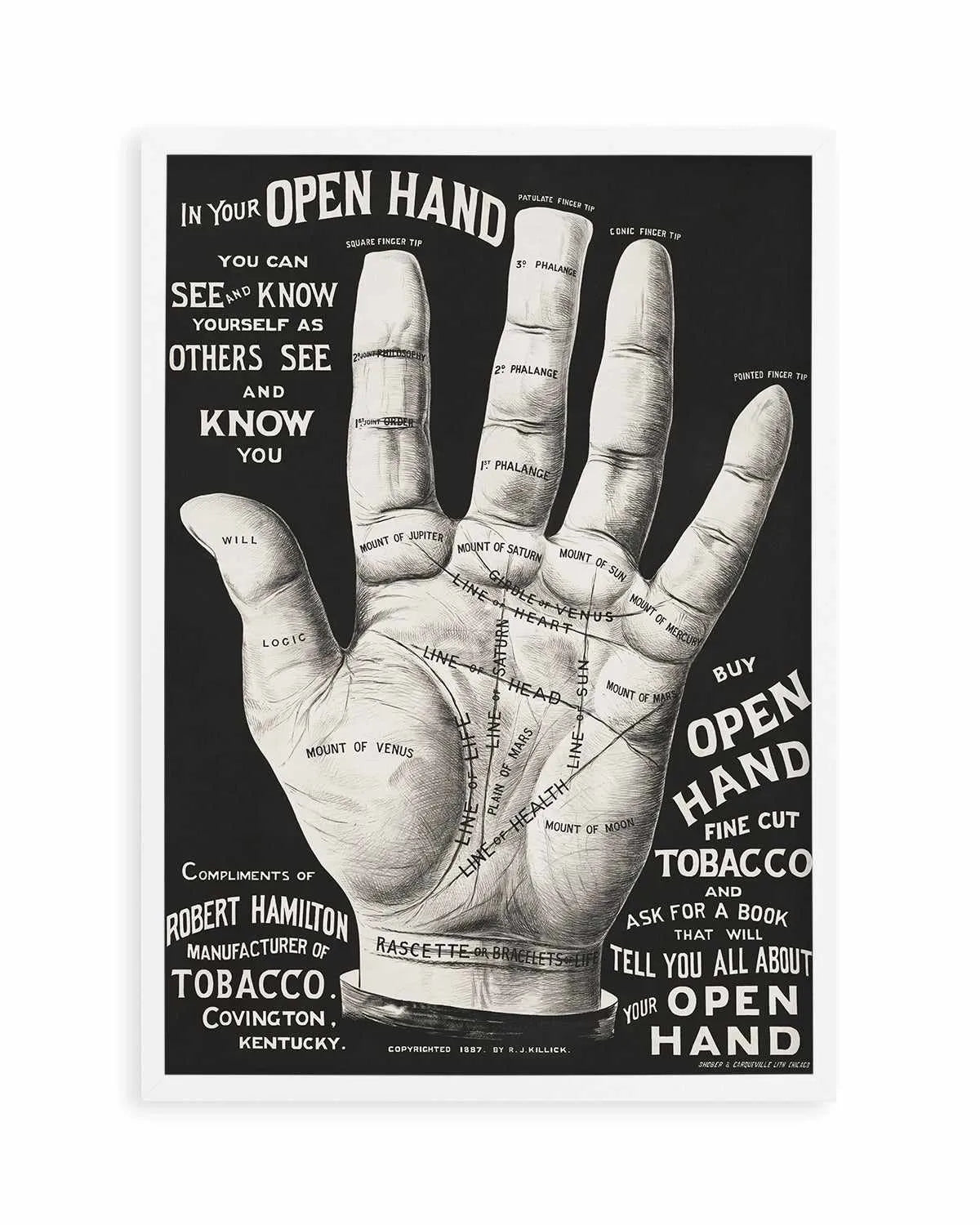 In Your Open Hand Vintage Poster Art Print from Olive et Oriel where you can shop wallpaper and artworks online