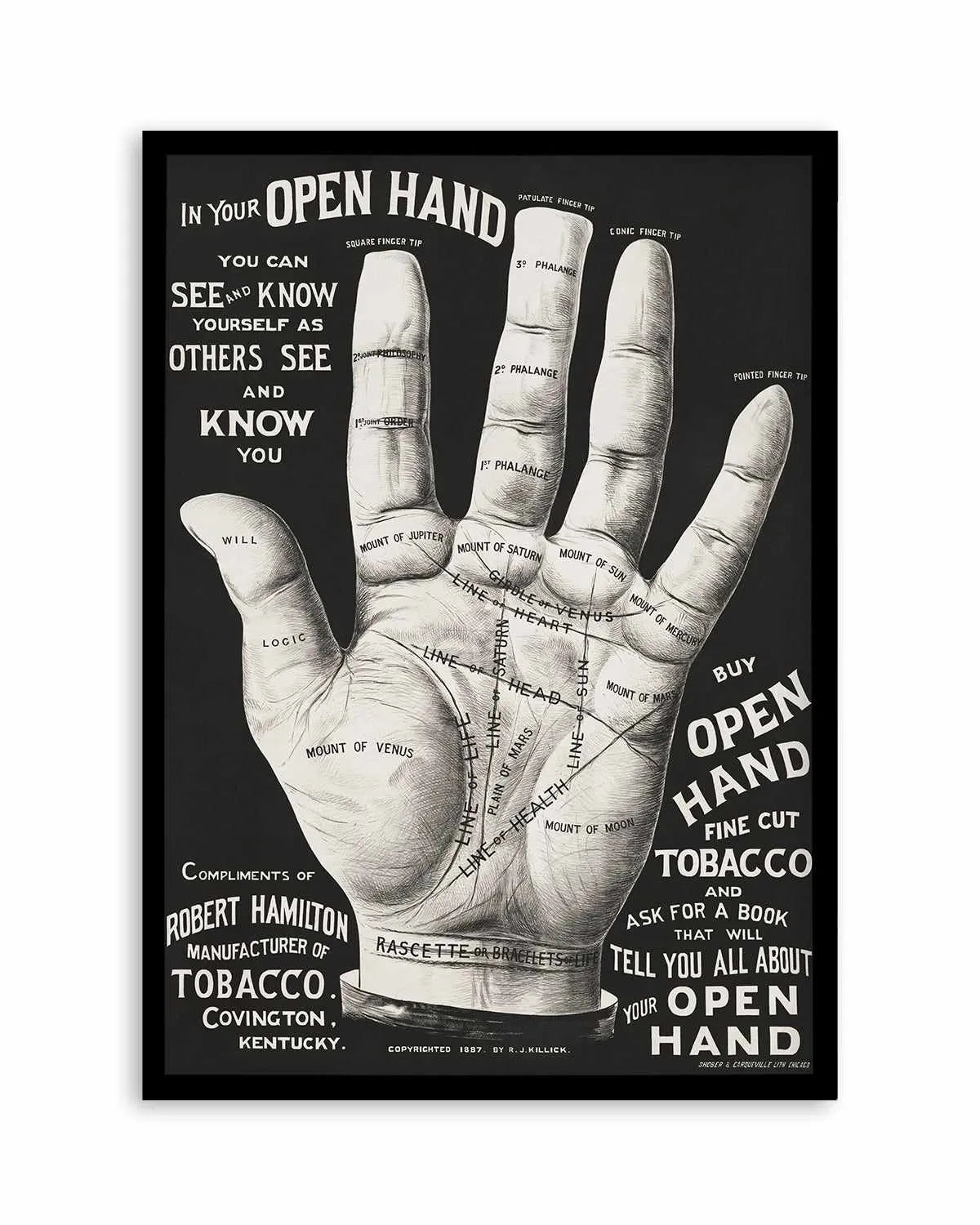 In Your Open Hand Vintage Poster Art Print from Olive et Oriel where you can shop wallpaper and artworks online
