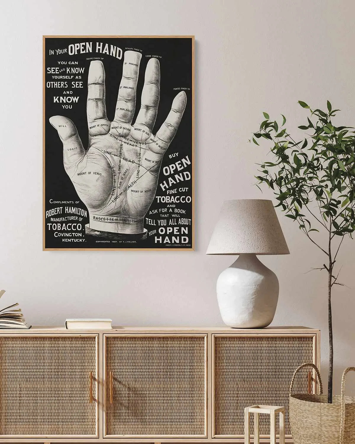 In Your Open Hand Vintage Poster | Framed Canvas Art Print from Olive et Oriel where you can shop wallpaper and artworks online