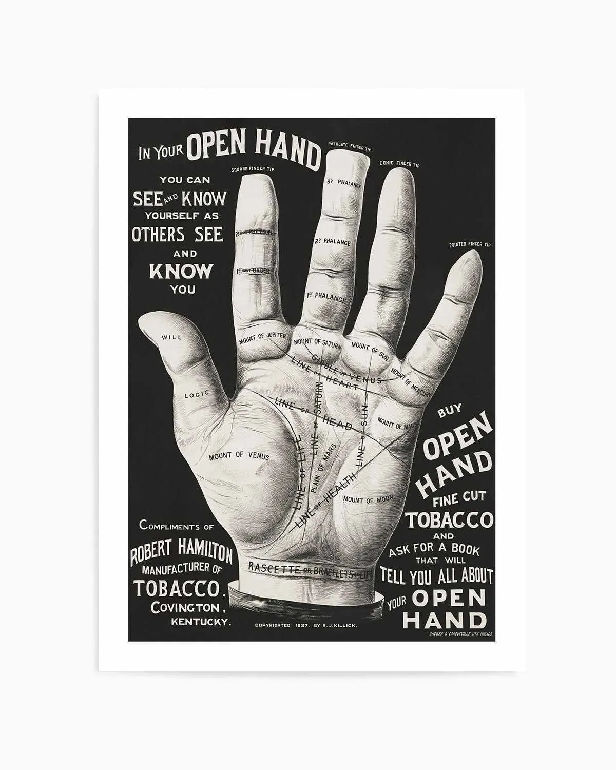 In Your Open Hand Vintage Poster Art Print from Olive et Oriel where you can shop wallpaper and artworks online