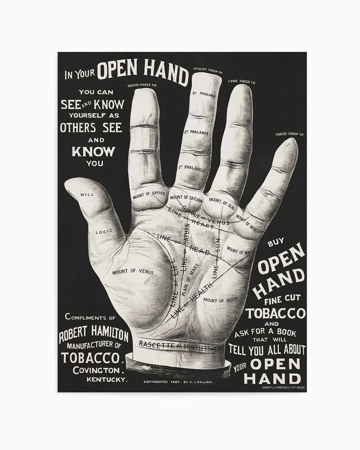 In Your Open Hand Vintage Poster Art Print from Olive et Oriel where you can shop wallpaper and artworks online