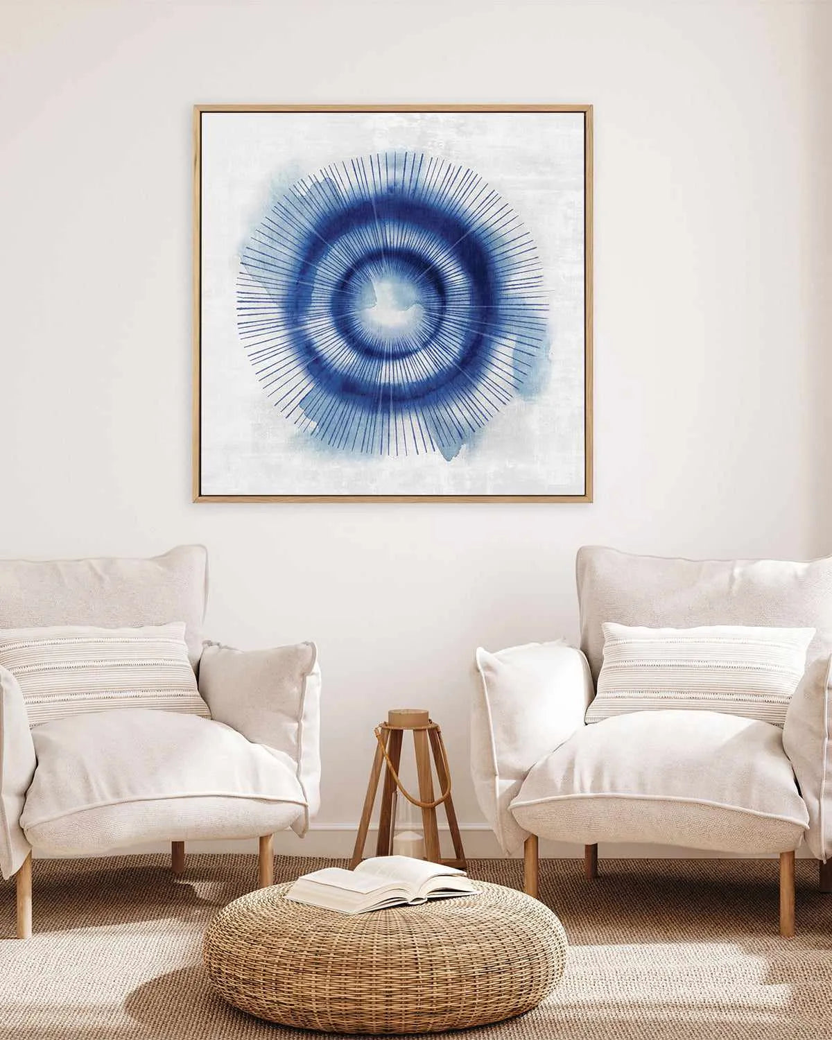 In the Blues III | Framed Canvas Art Print from Olive et Oriel where you can shop wallpaper and artworks online