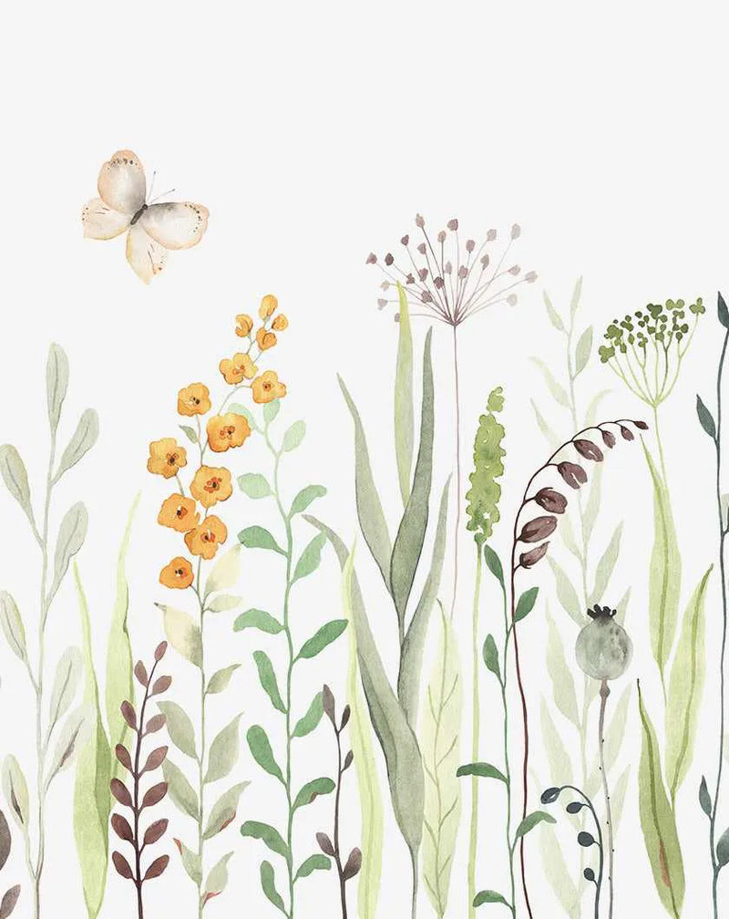 In the Fairies Garden Wallpaper Mural yellow nature wallpaper