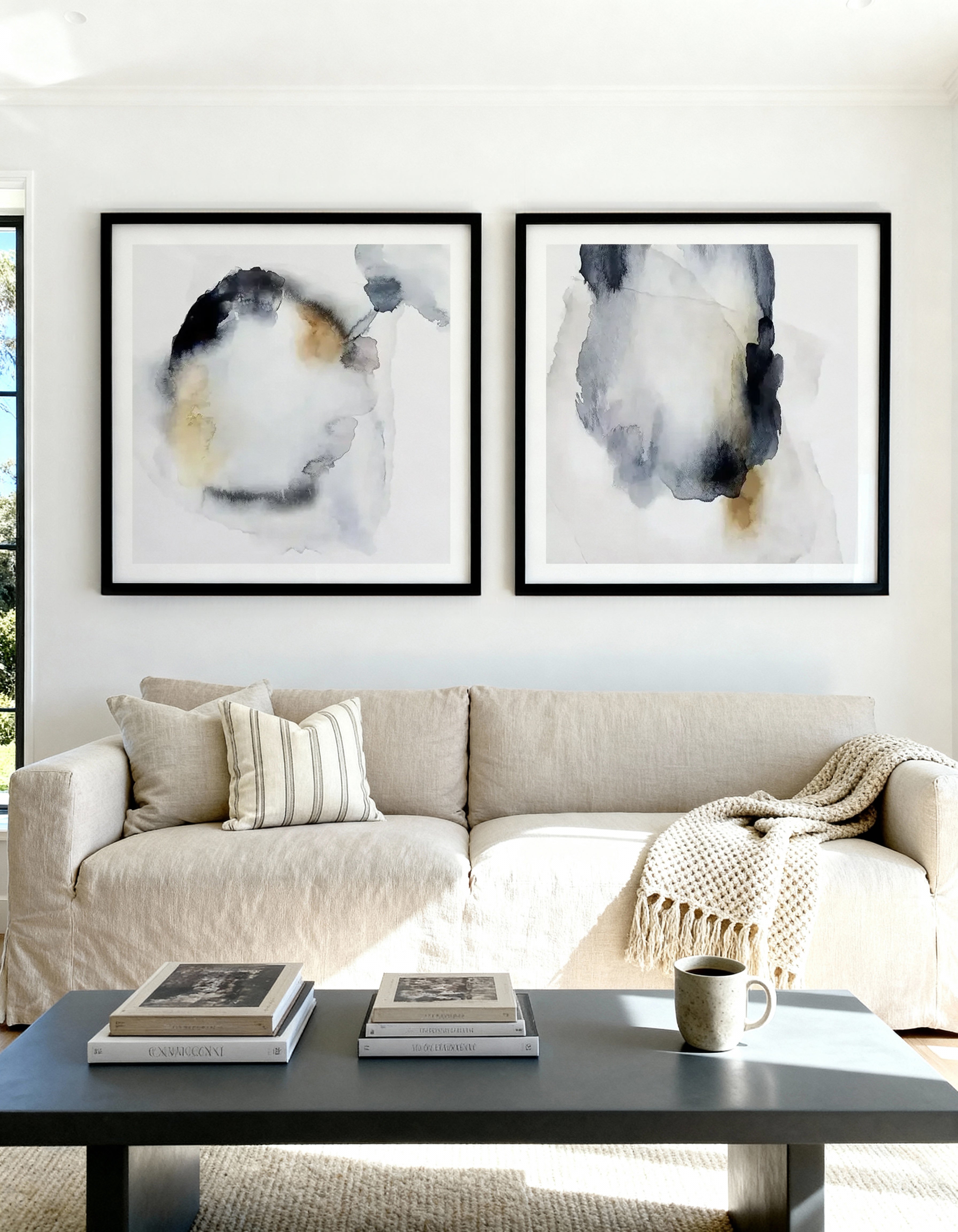 In The Haze II & IV Art Print Set of 2 | Matching Wall Art