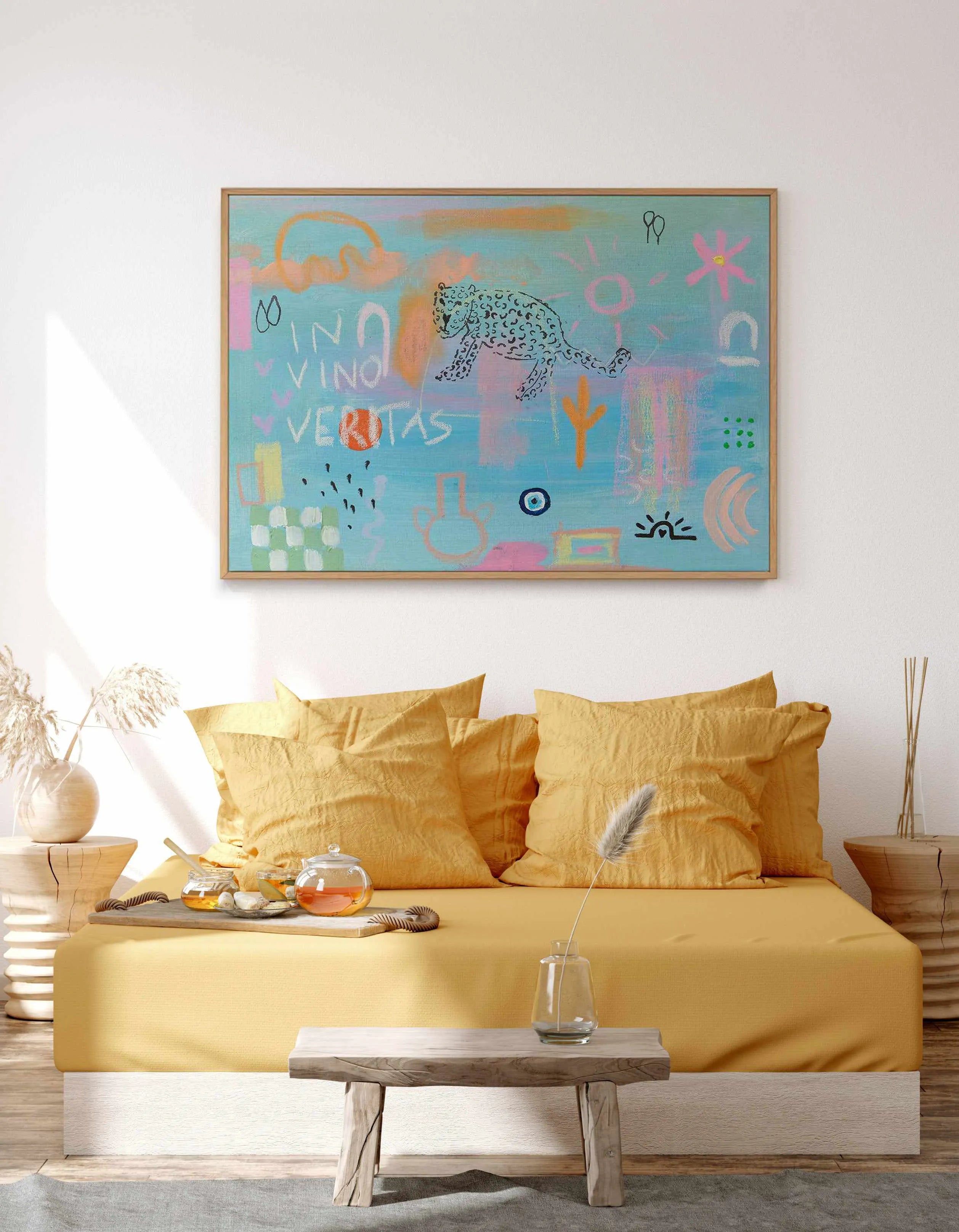 In Vino Veritas by Britney Turner | Framed Canvas Art Print from Olive et Oriel where you can shop wallpaper and artworks online