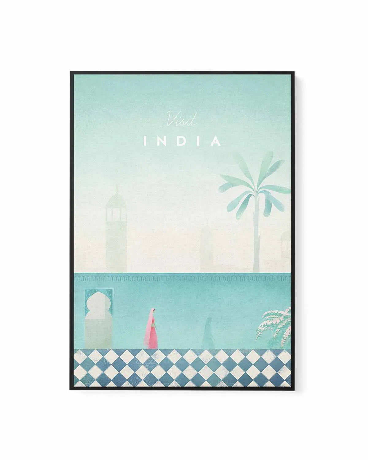 India by Henry Rivers | Framed Canvas Art Print from Olive et Oriel where you can shop wallpaper and artworks online