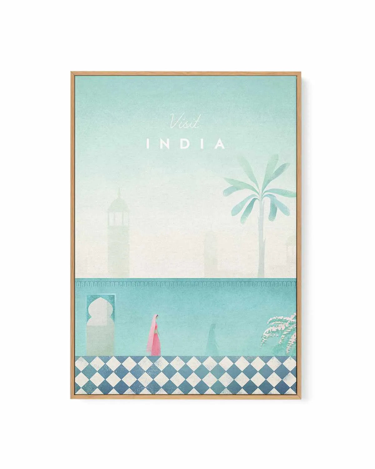 India by Henry Rivers | Framed Canvas Art Print from Olive et Oriel where you can shop wallpaper and artworks online
