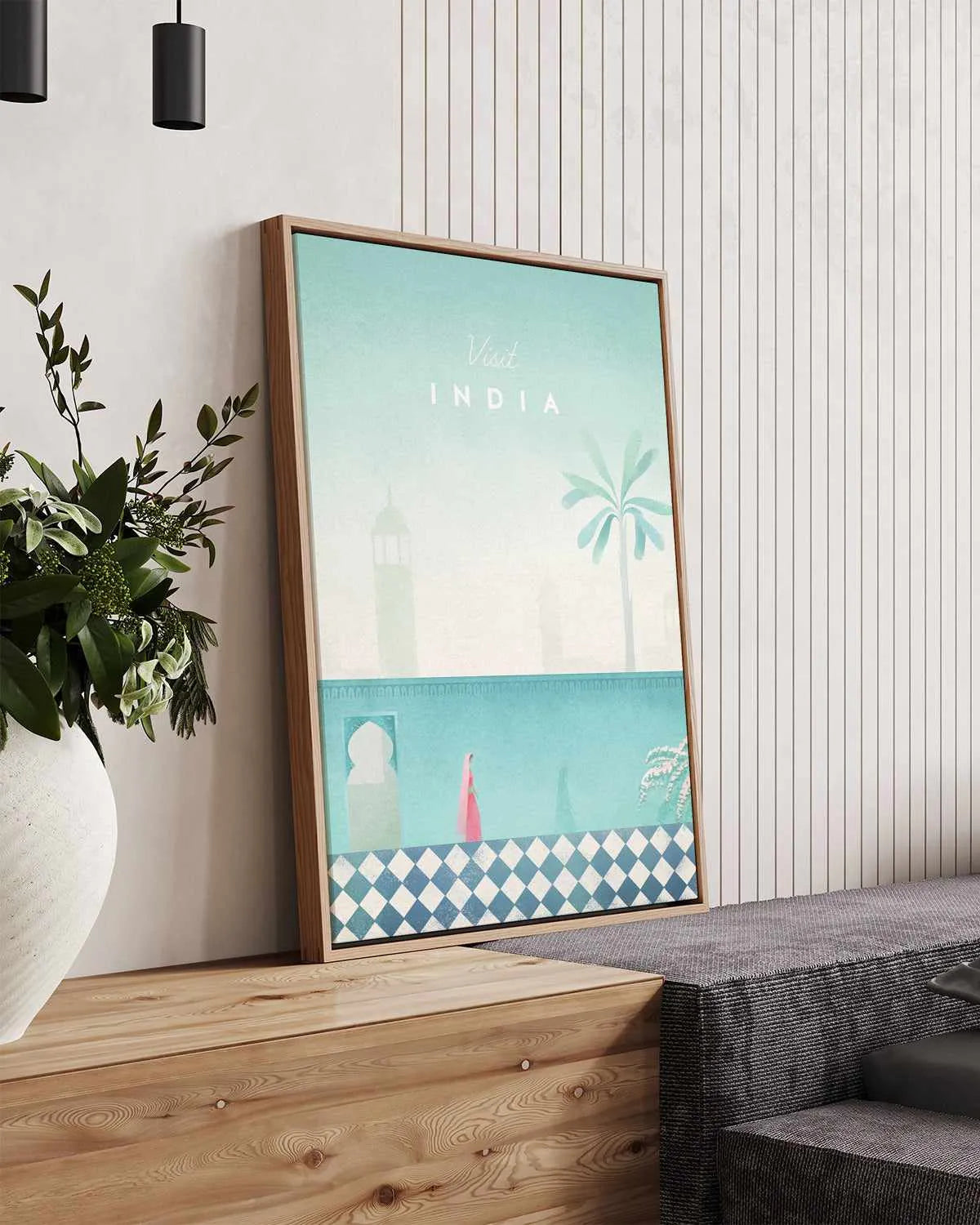 India by Henry Rivers | Framed Canvas Art Print from Olive et Oriel where you can shop wallpaper and artworks online