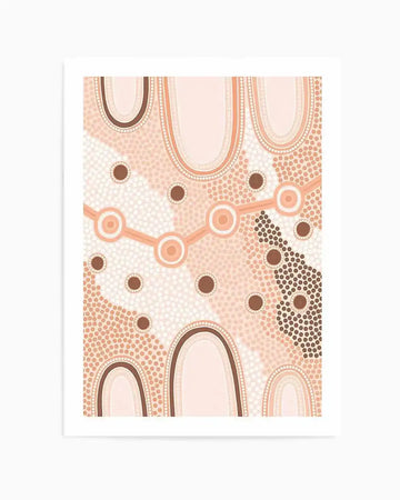 Indigenous Female Journey | Earth by Leah Cummins Art Print from Olive et Oriel where you can shop wallpaper and artworks online