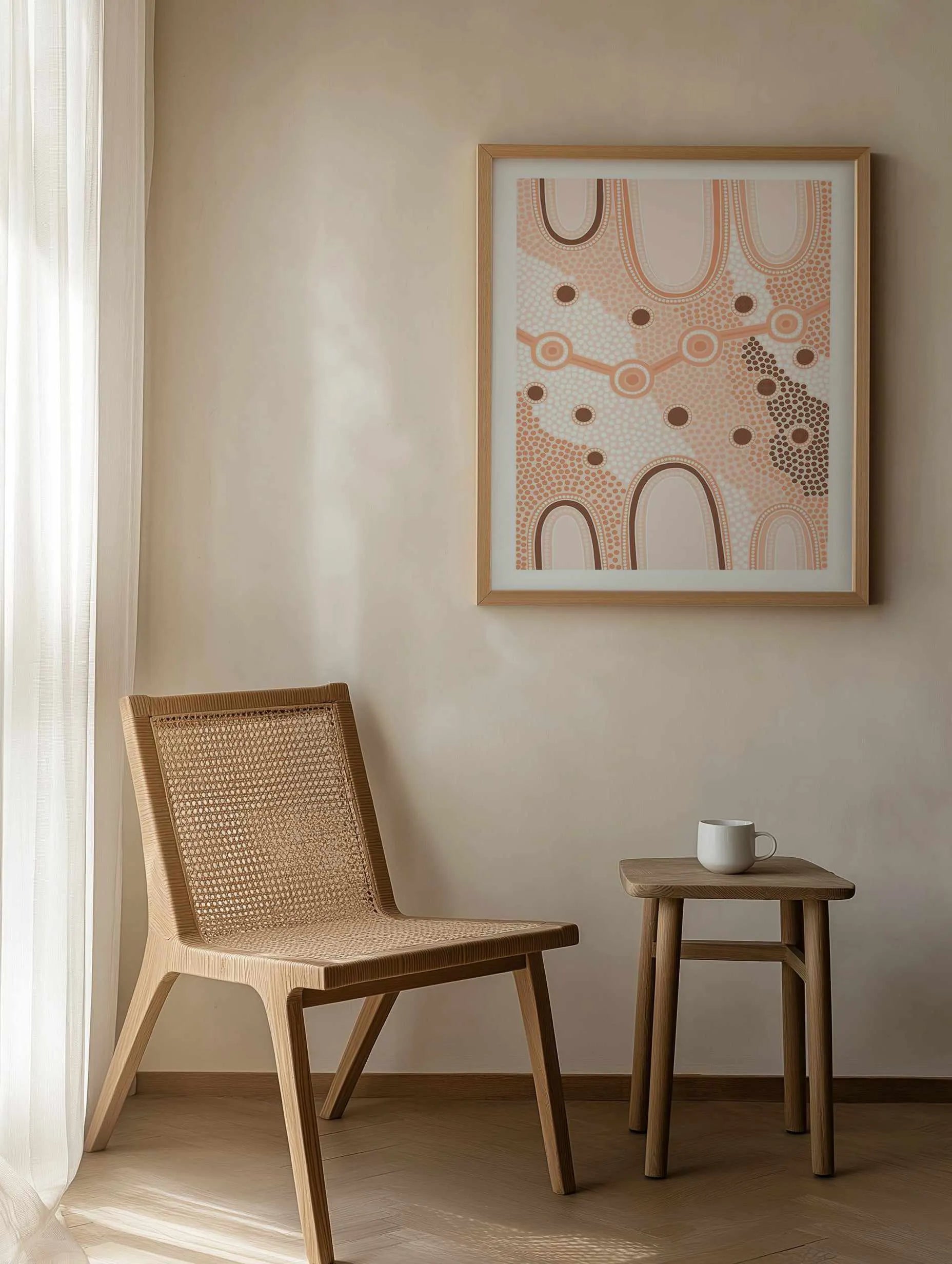 Indigenous Female Journey | Earth by Leah Cummins Art Print from Olive et Oriel where you can shop wallpaper and artworks online