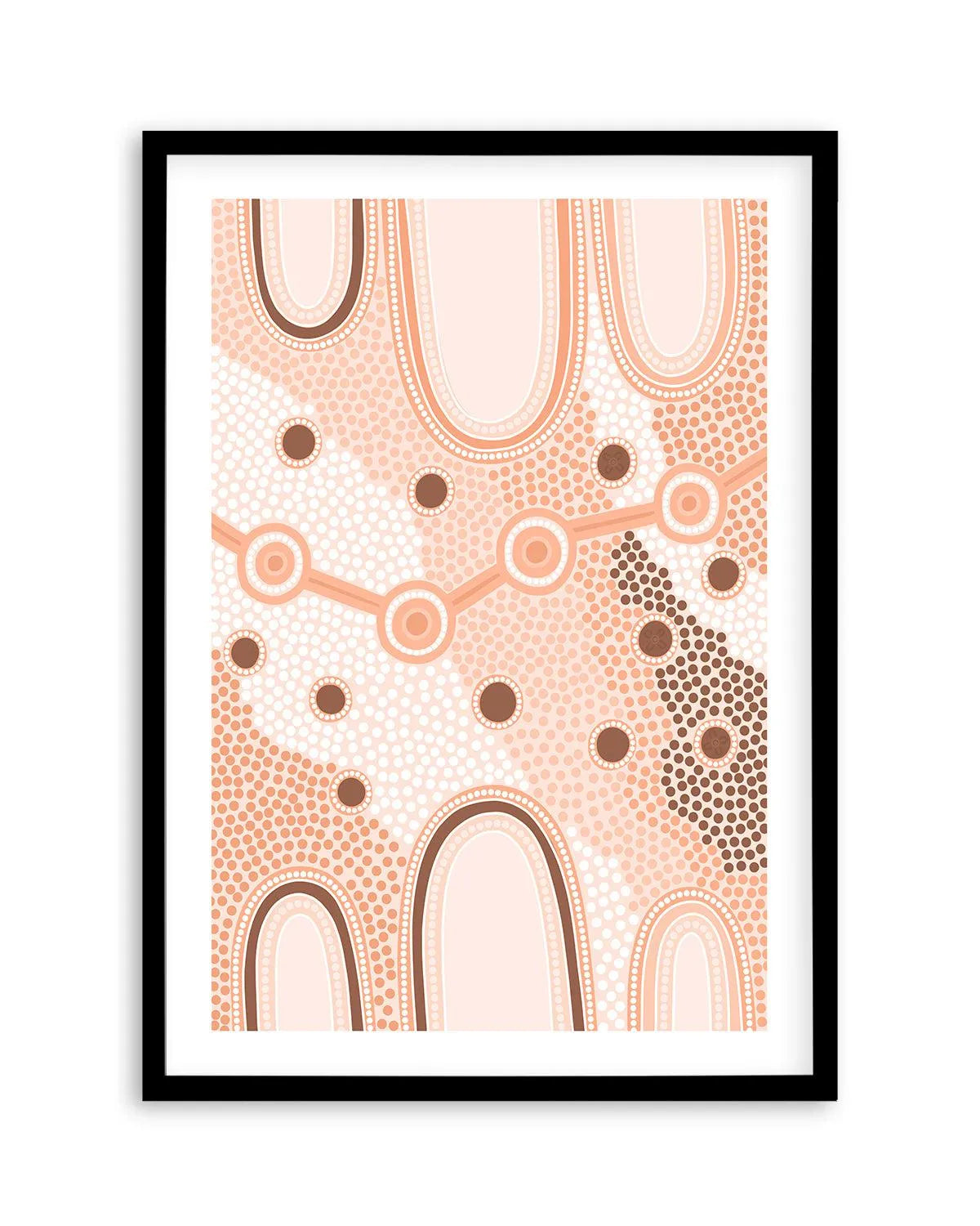 Indigenous Female Journey | Earth by Leah Cummins Art Print from Olive et Oriel where you can shop wallpaper and artworks online