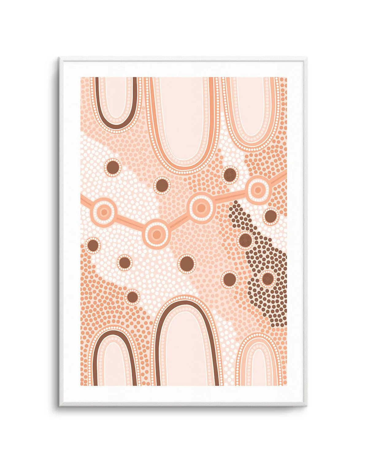 Indigenous Female Journey | Earth by Leah Cummins Art Print from Olive et Oriel where you can shop wallpaper and artworks online