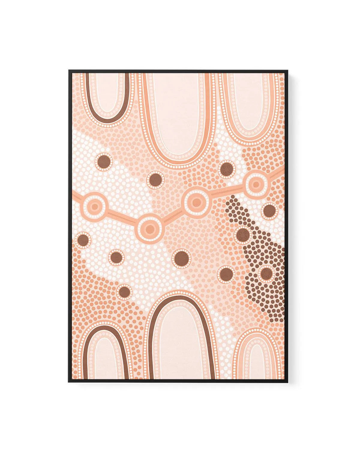 Indigenous Female Journey | Earth by Leah Cummins | Framed Canvas Art Print from Olive et Oriel where you can shop wallpaper and artworks online