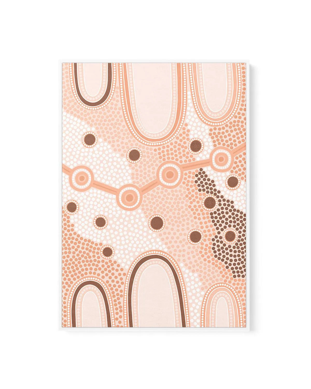 Indigenous Female Journey | Earth by Leah Cummins | Framed Canvas Art Print from Olive et Oriel where you can shop wallpaper and artworks online