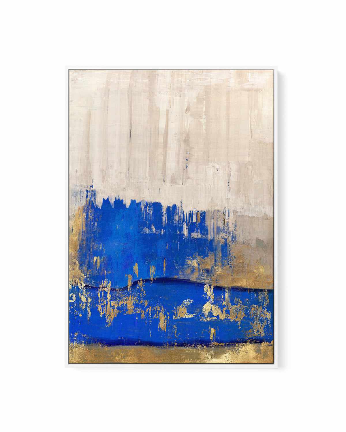 Indigo Abstract II | Framed Canvas Art Print