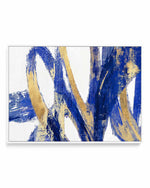 Indigo Abstract V | Framed Canvas Art Print