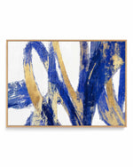 Indigo Abstract V | Framed Canvas Art Print