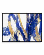 Indigo Abstract V | Framed Canvas Art Print