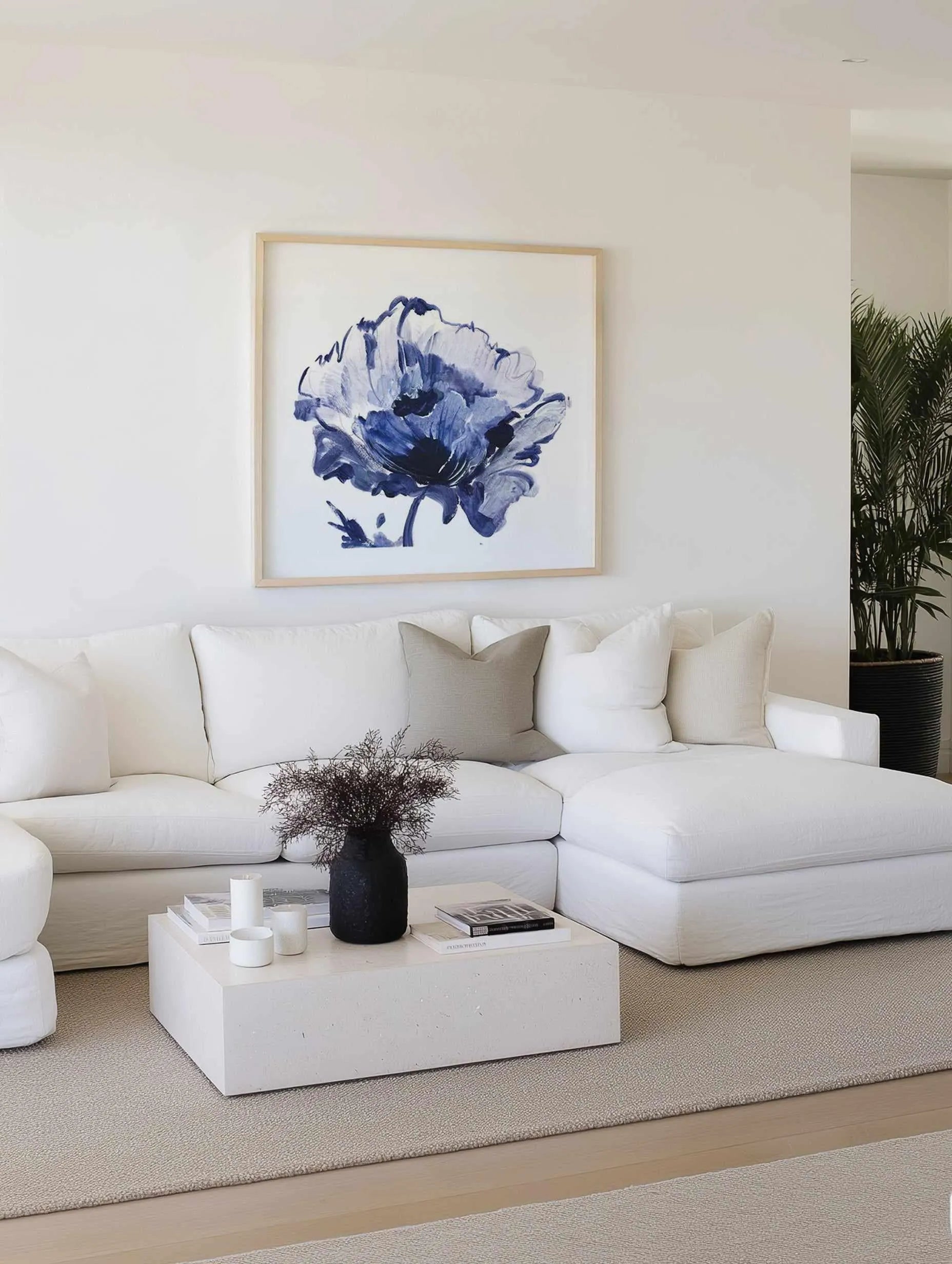 Indigo Flower I Art Print from Olive et Oriel where you can shop wallpaper and artworks online