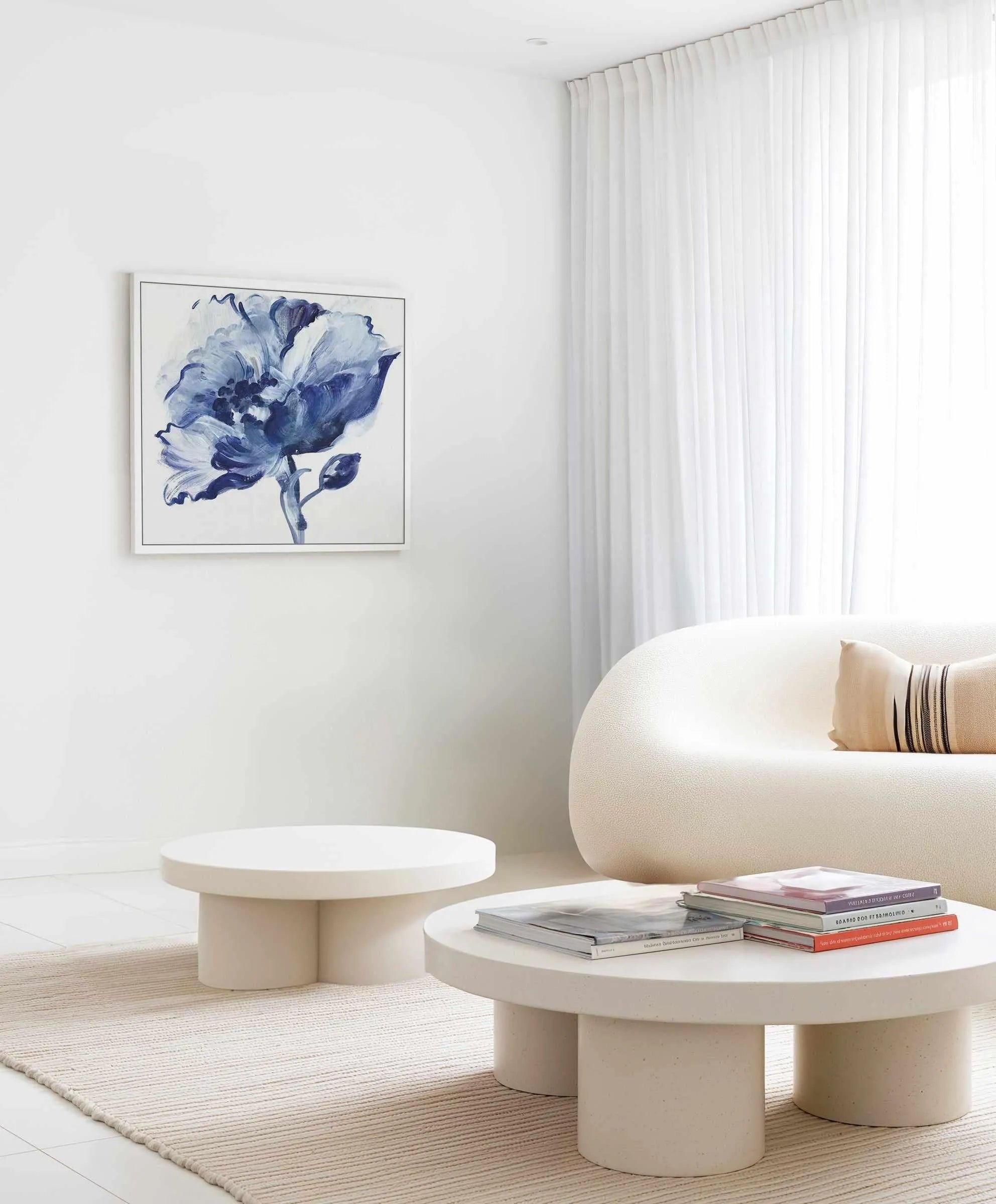 Indigo Flower II | Framed Canvas Art Print from Olive et Oriel where you can shop wallpaper and artworks online