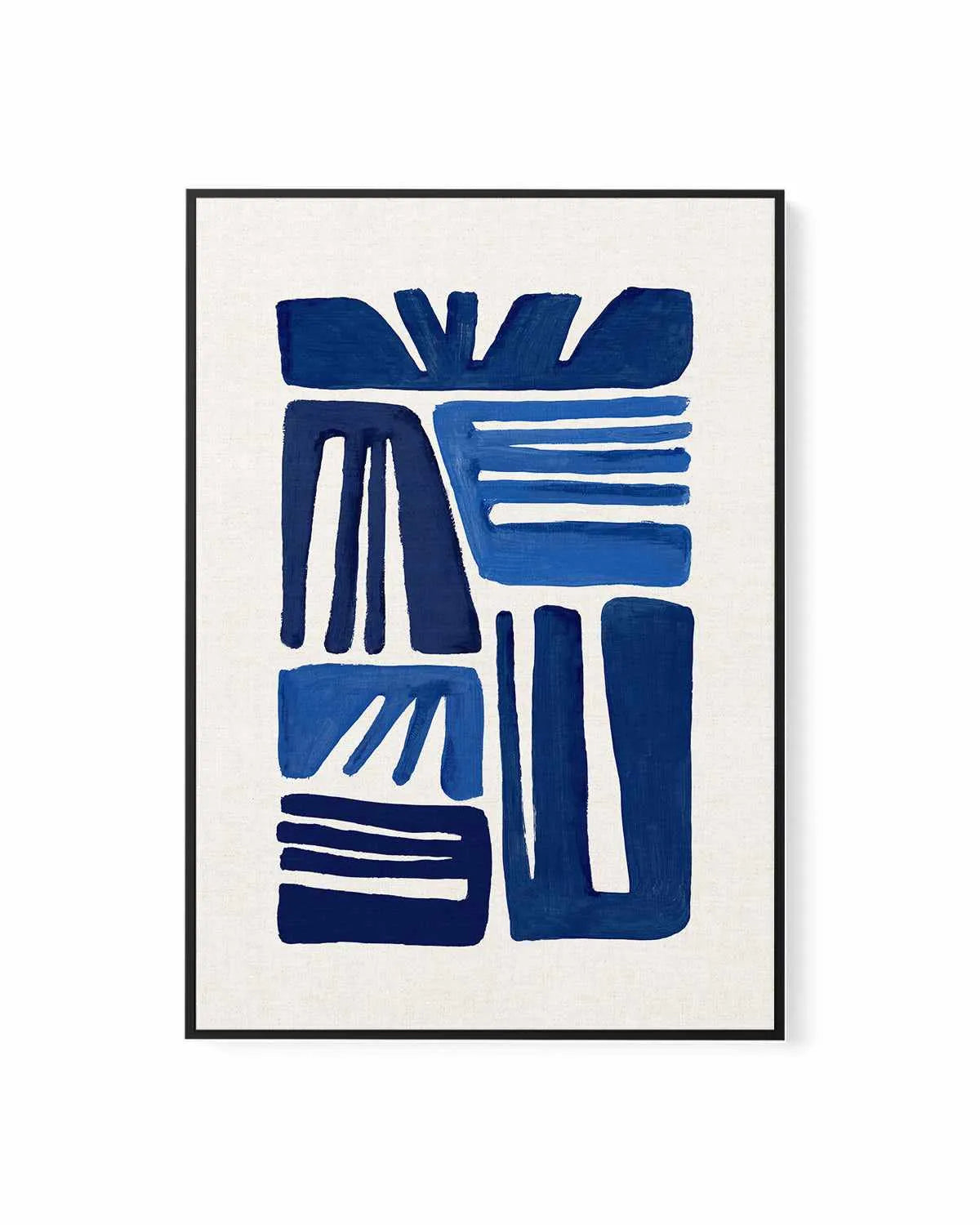 Indigo Form I | Framed Canvas Art Print from Olive et Oriel where you can shop wallpaper and artworks online