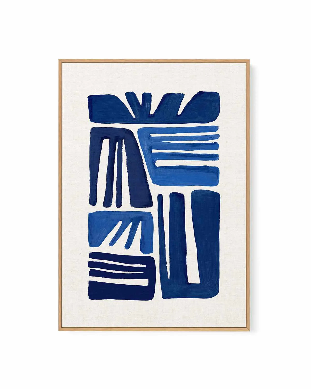Indigo Form I | Framed Canvas Art Print from Olive et Oriel where you can shop wallpaper and artworks online
