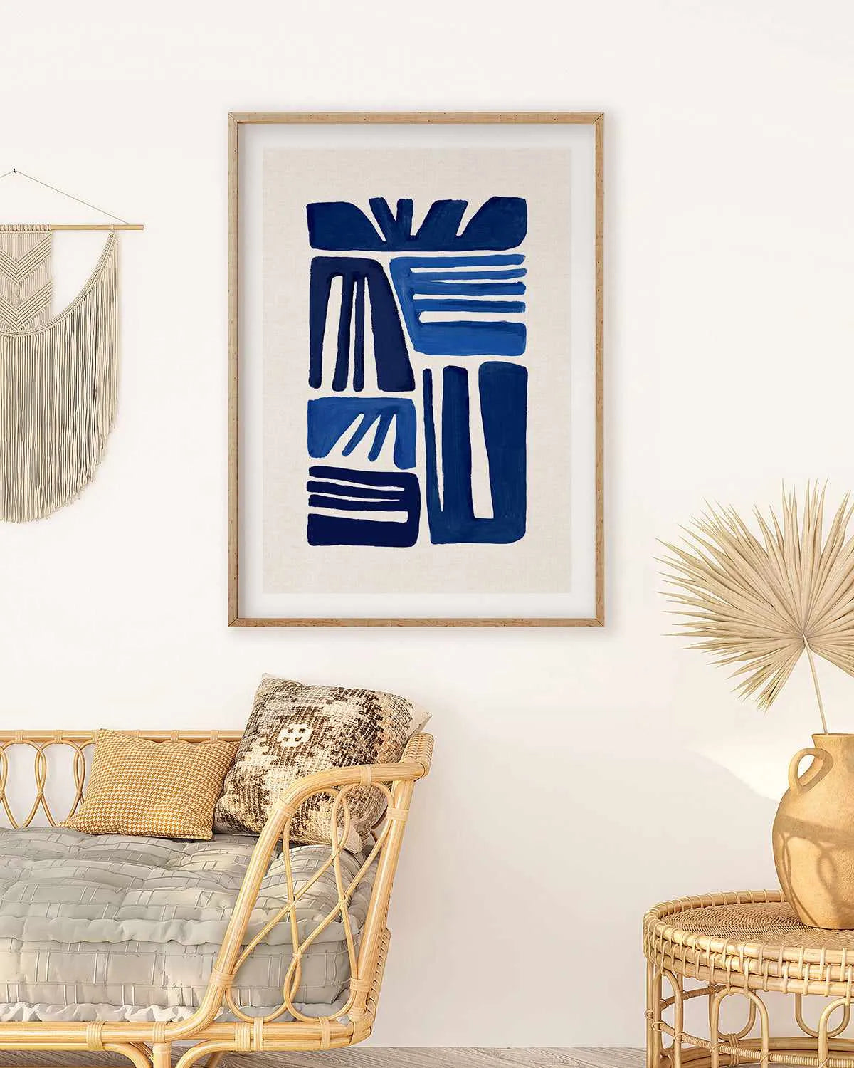 Indigo Form I Art Print from Olive et Oriel where you can shop wallpaper and artworks online