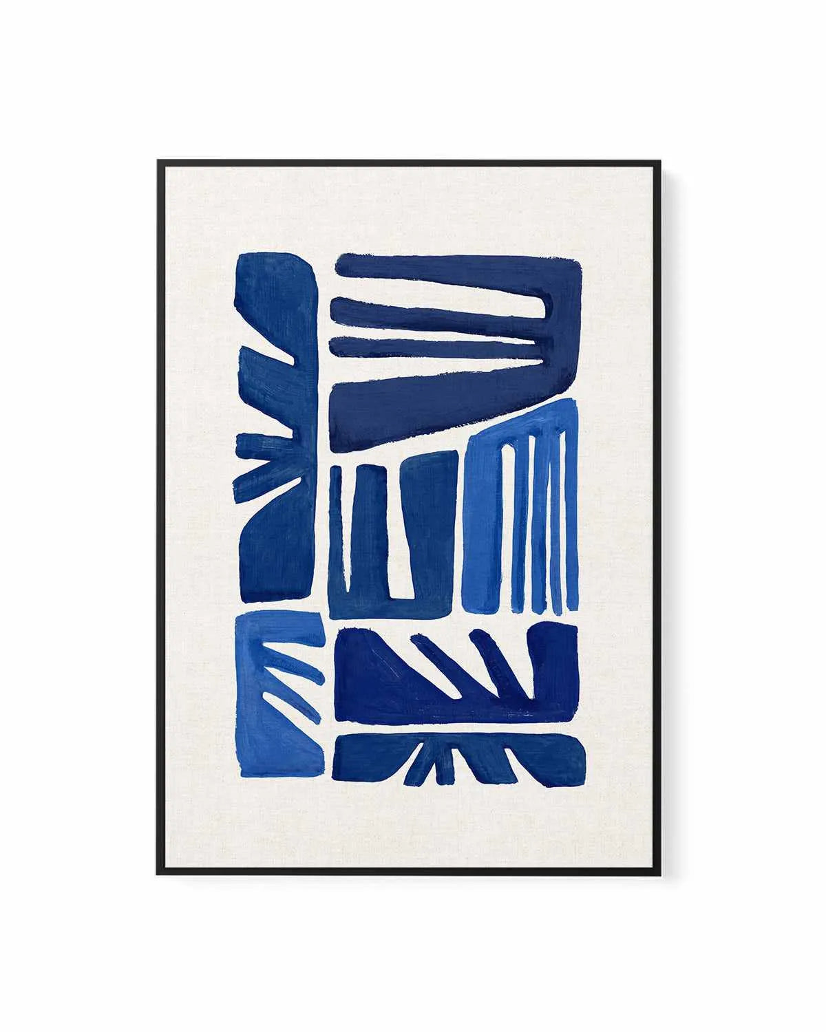 Indigo Form II | Framed Canvas Art Print from Olive et Oriel where you can shop wallpaper and artworks online