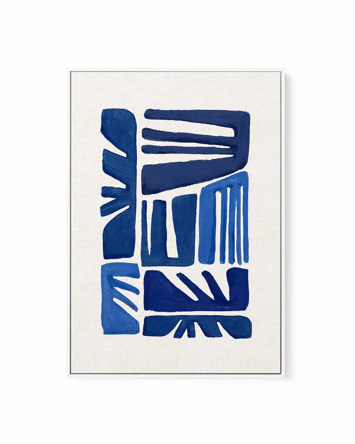 Indigo Form II | Framed Canvas Art Print from Olive et Oriel where you can shop wallpaper and artworks online