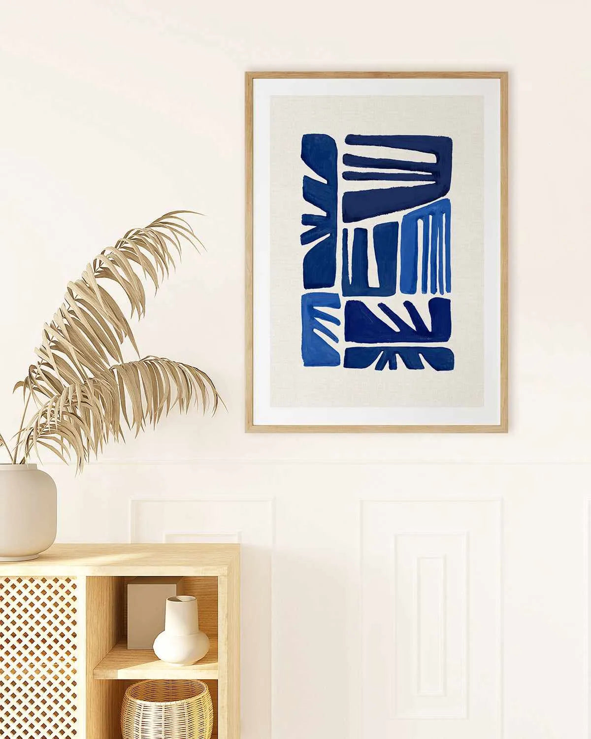 Indigo Form II Art Print from Olive et Oriel where you can shop wallpaper and artworks online