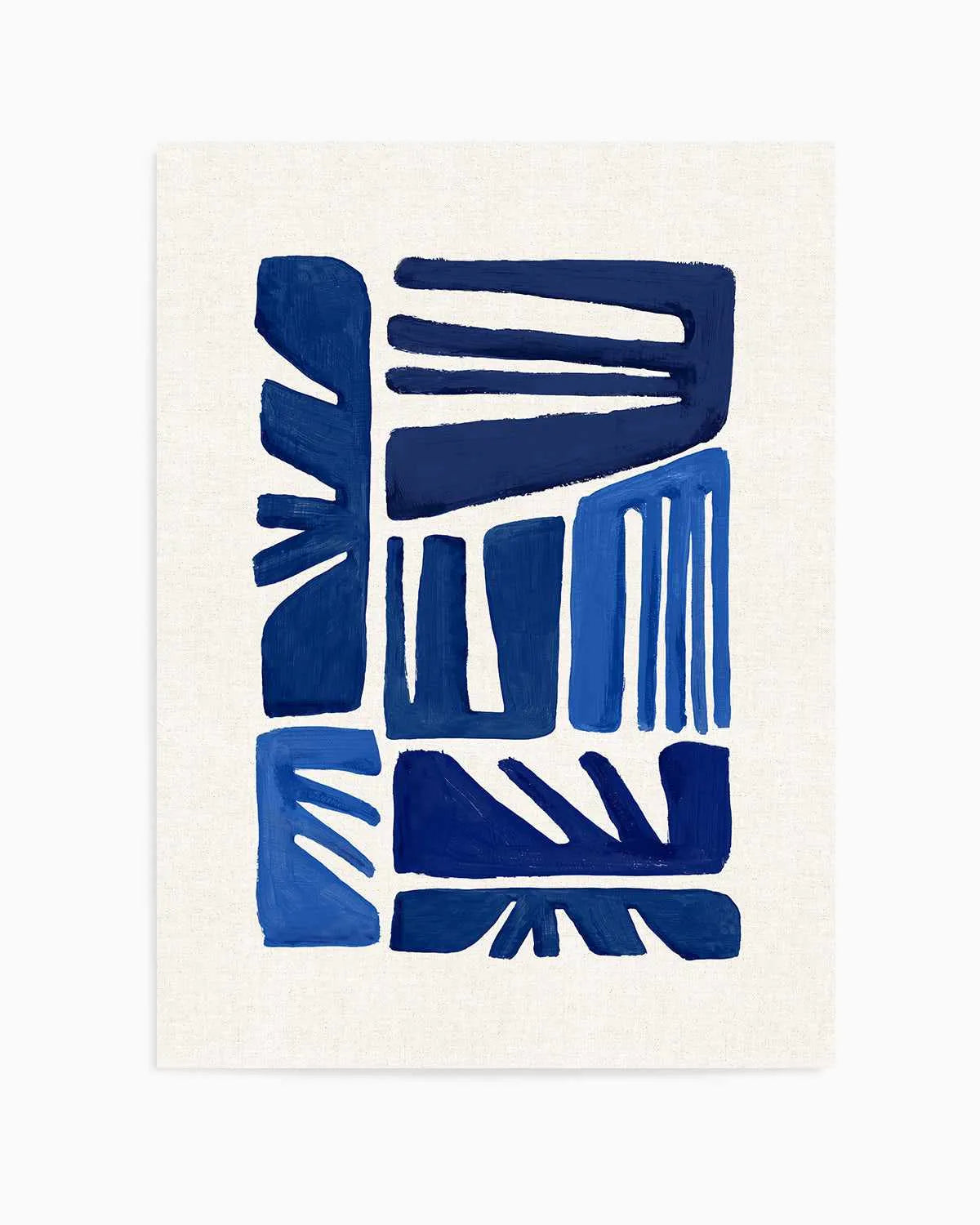 Indigo Form II Art Print from Olive et Oriel where you can shop wallpaper and artworks online