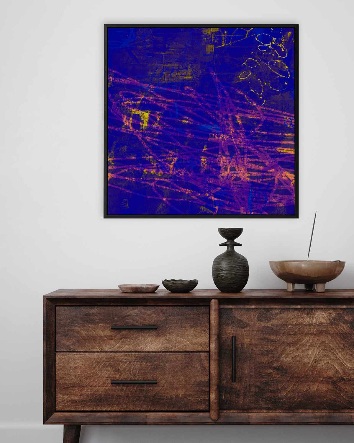 Indigo Lush by Antonia Tzenova | Framed Canvas Art Print