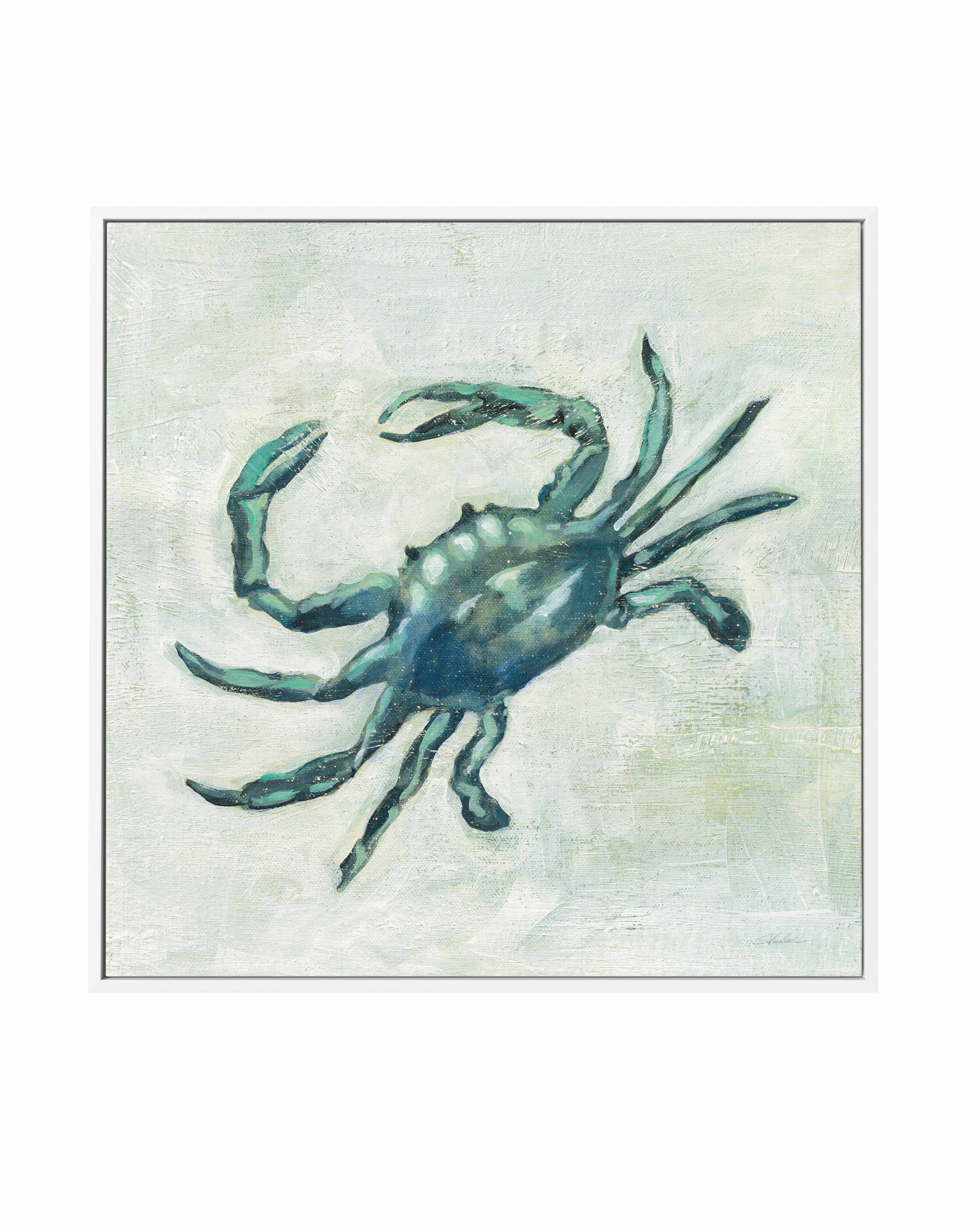 Indigo Sea Life II | Framed Canvas Art Print