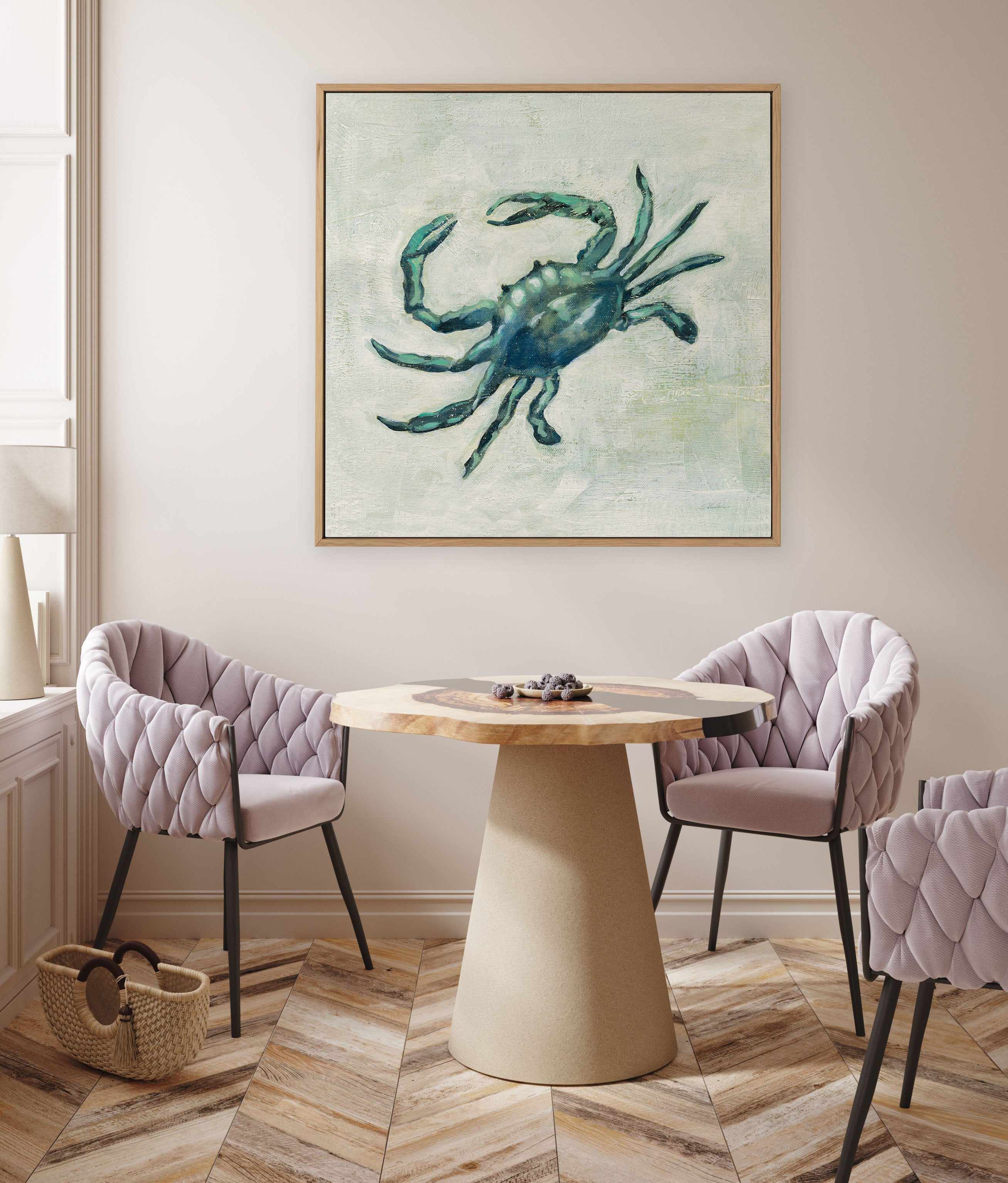 Indigo Sea Life II | Framed Canvas Art Print