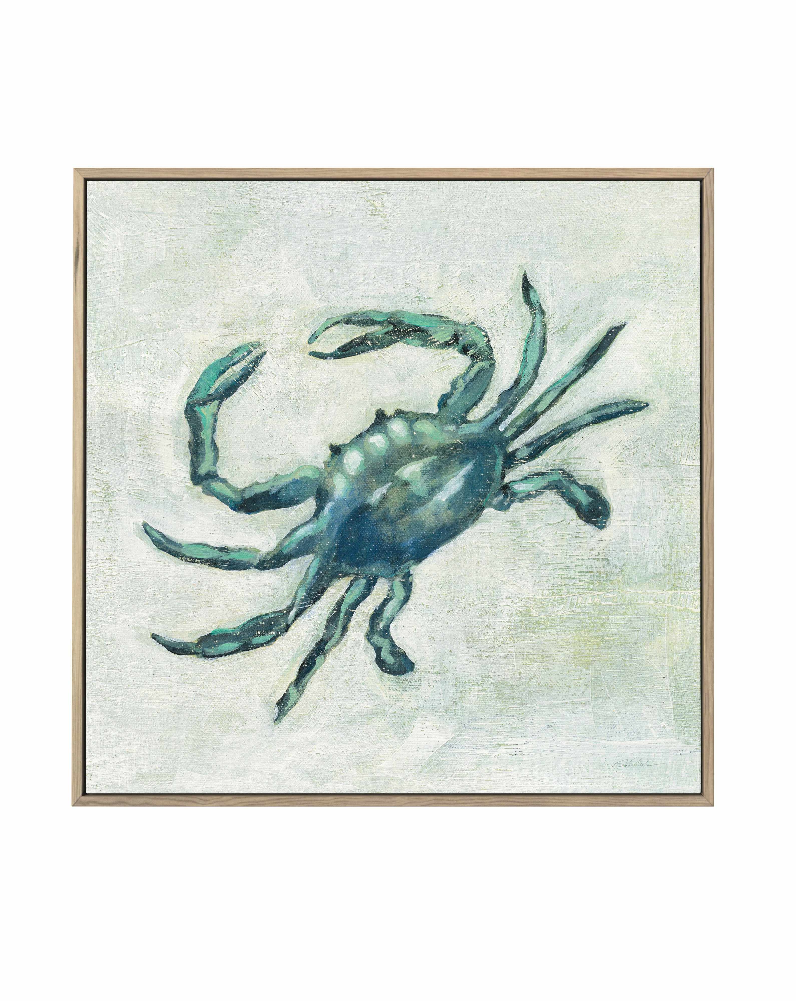 Indigo Sea Life II | Framed Canvas Art Print