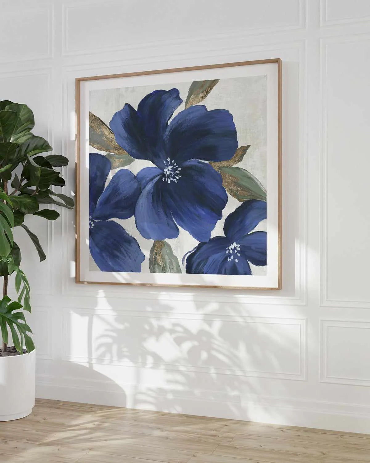Indigo Spring Florals II Art Print from Olive et Oriel where you can shop wallpaper and artworks online