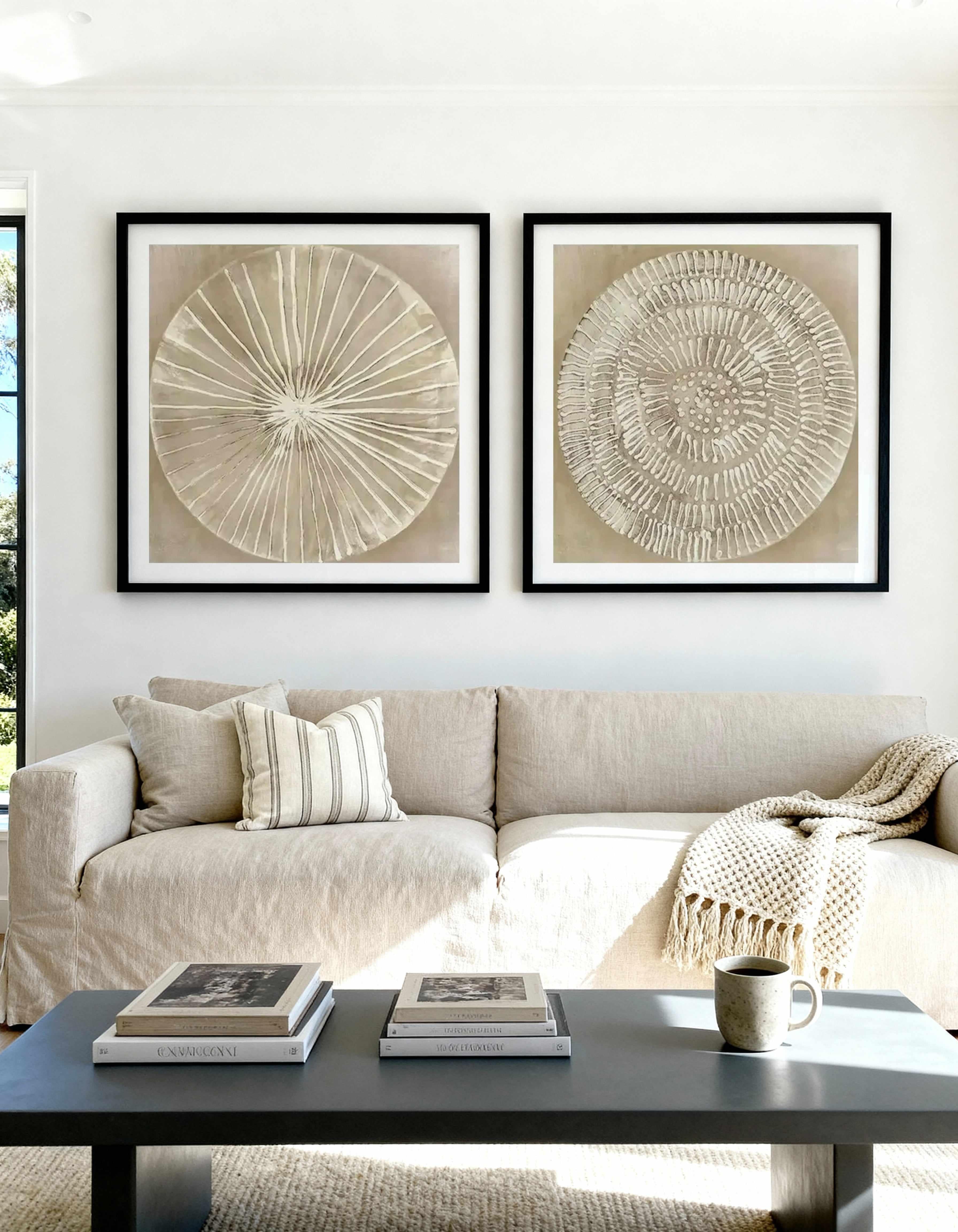 Infinite Square I & II Art Print Set of 2 | Matching Wall Art