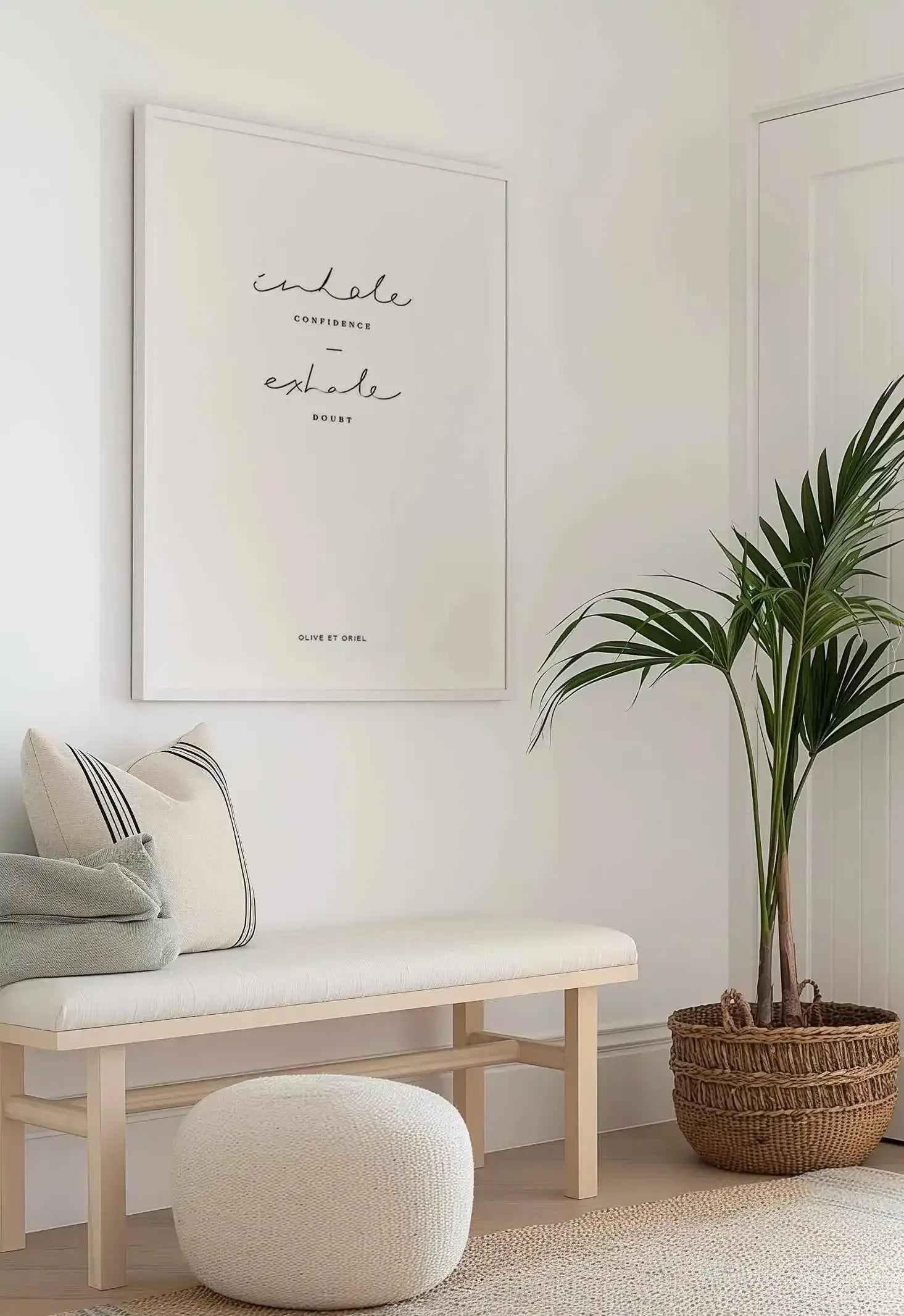Inhale Confidence Exhale Doubt Art Print from Olive et Oriel where you can shop wallpaper and artworks online