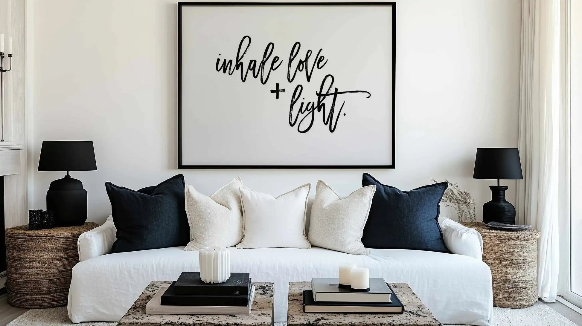 Inhale Love + Light Art Print from Olive et Oriel where you can shop wallpaper and artworks online