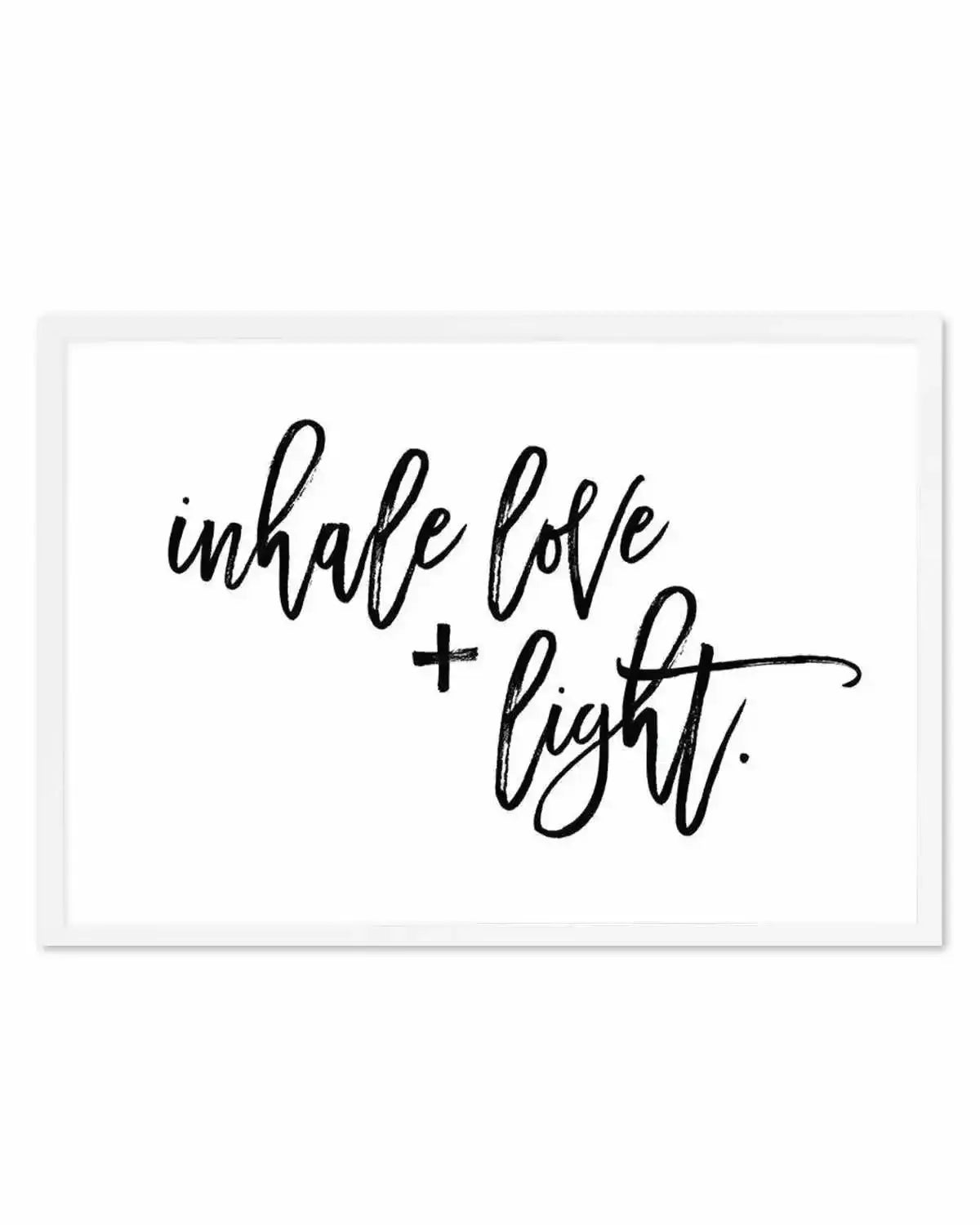 Inhale Love + Light Art Print from Olive et Oriel where you can shop wallpaper and artworks online