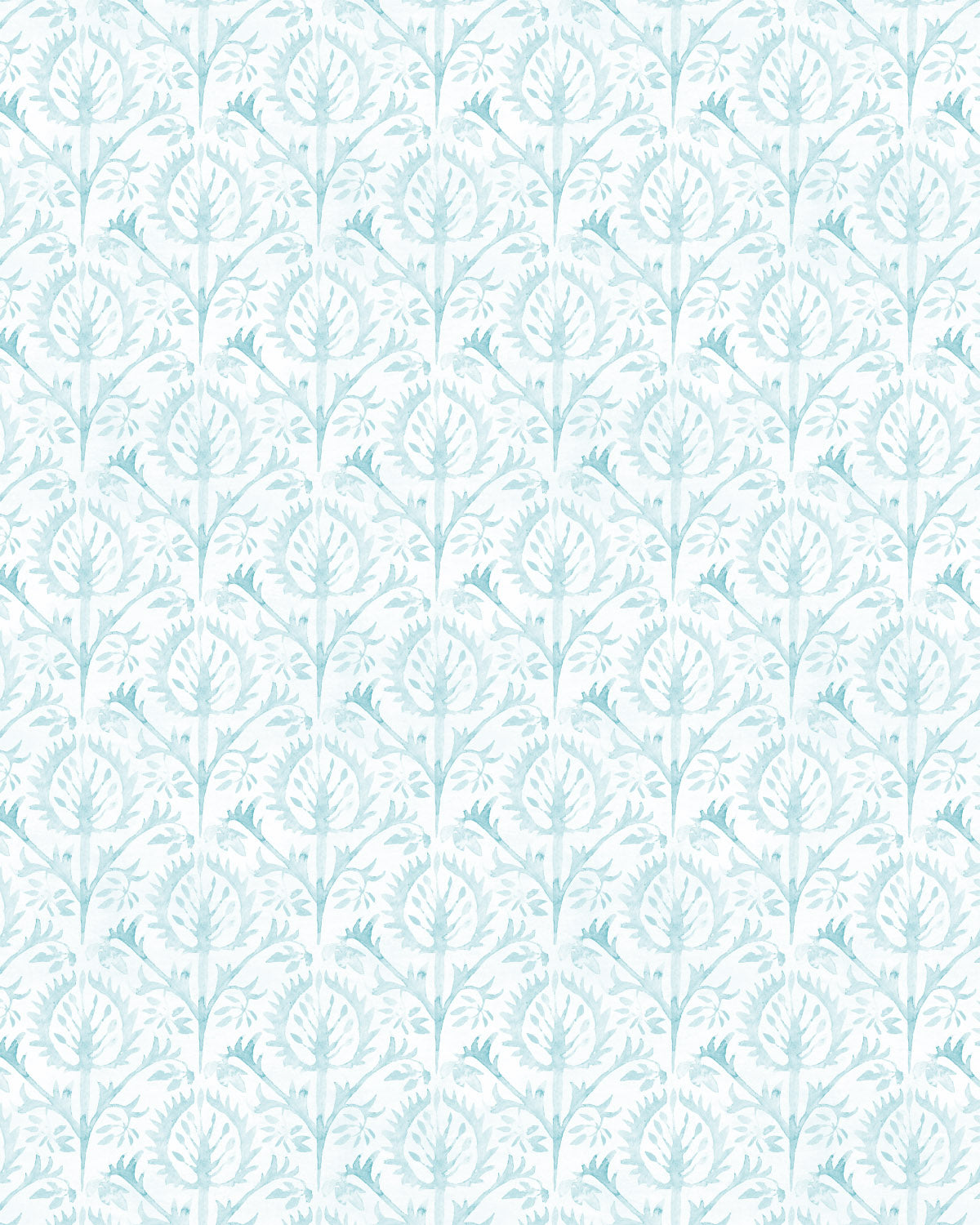 Ink Stamp Light Teal Blue Wallpaper