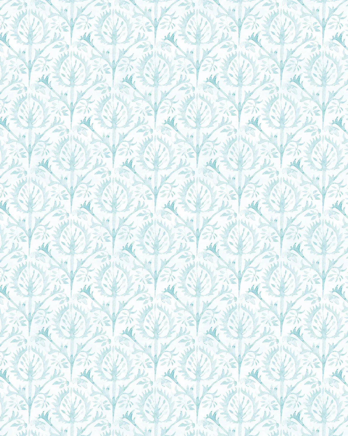 Ink Stamp Light Teal Blue Wallpaper from Olive et Oriel where you can shop wallpaper and artworks online