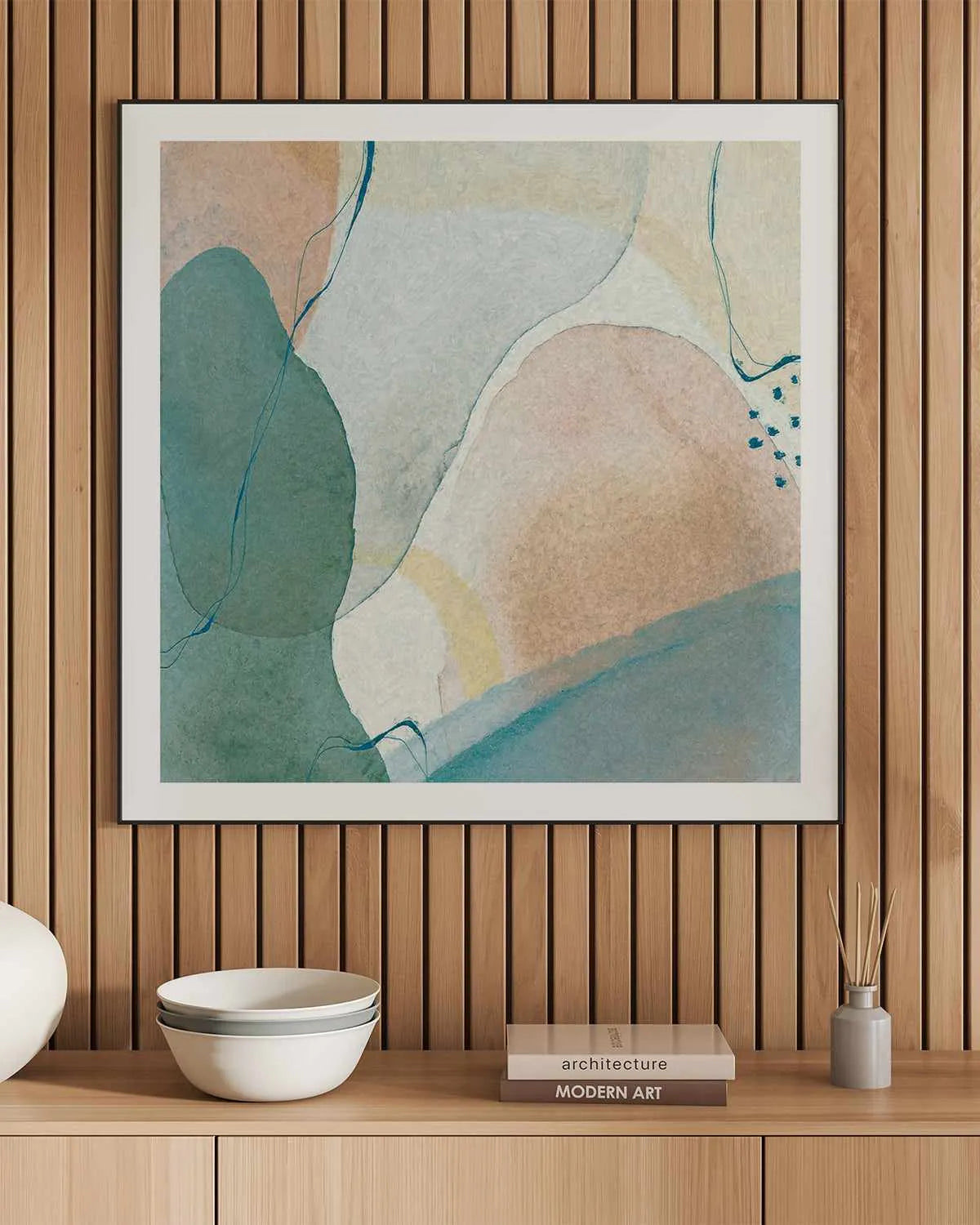 Inky Abstract I Art Print from Olive et Oriel where you can shop wallpaper and artworks online