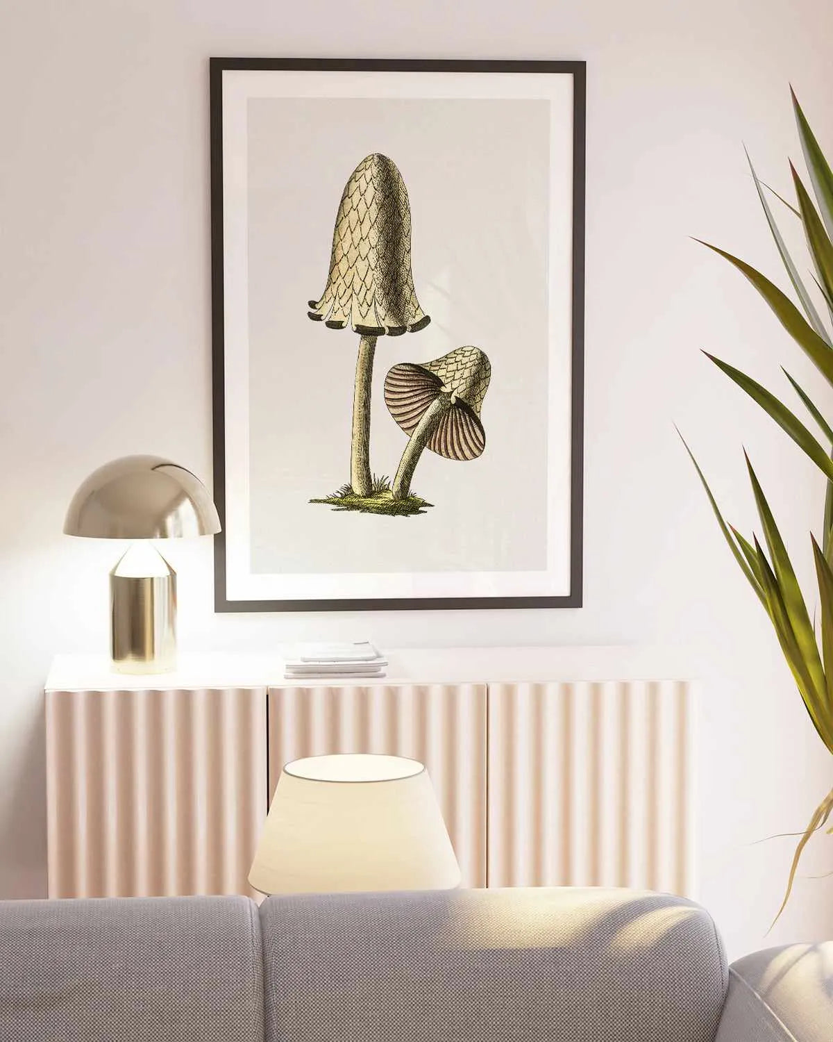 Inky Cap Edible Mushroom Vintage Illustration Art Print from Olive et Oriel where you can shop wallpaper and artworks online