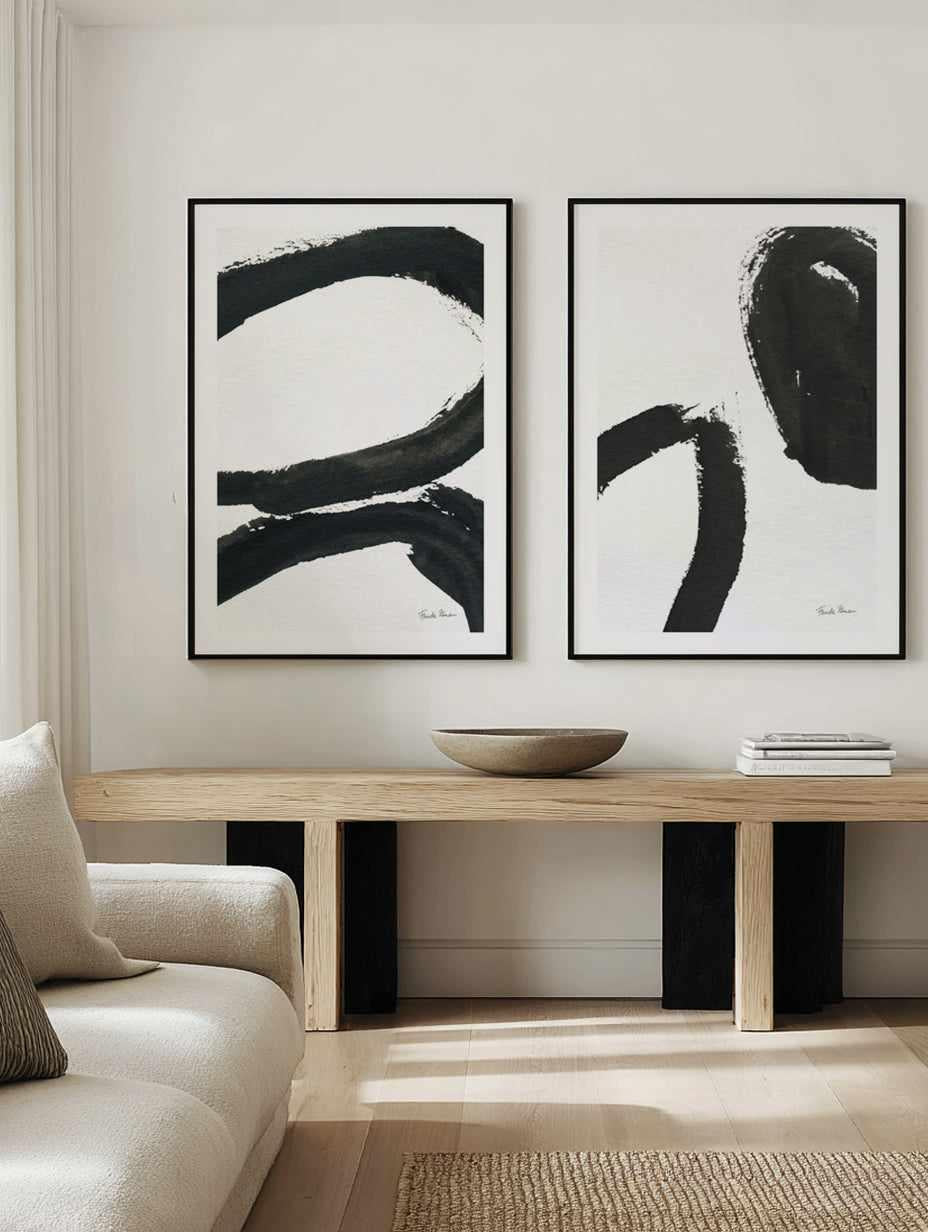 Inky I & II Art Print Set of 2 | Matching Wall Art from Olive et Oriel where you can shop wallpaper and artworks online