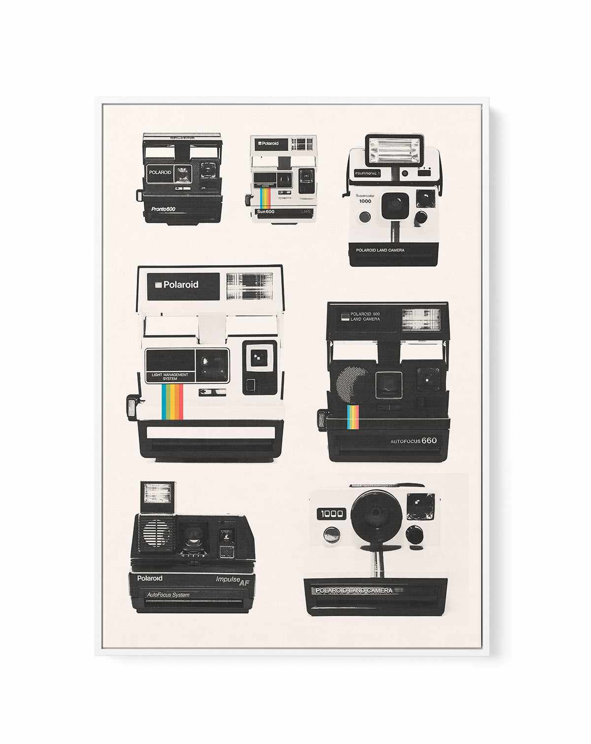 Instant Camera Collection By Florent Bodart | Framed Canvas Art Print