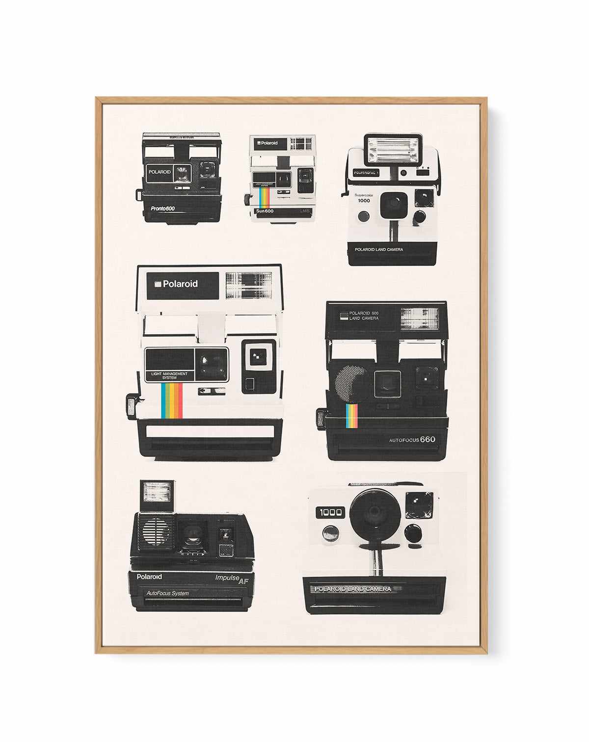 Instant Camera Collection By Florent Bodart | Framed Canvas Art Print from Olive et Oriel where you can shop wallpaper and artworks online
