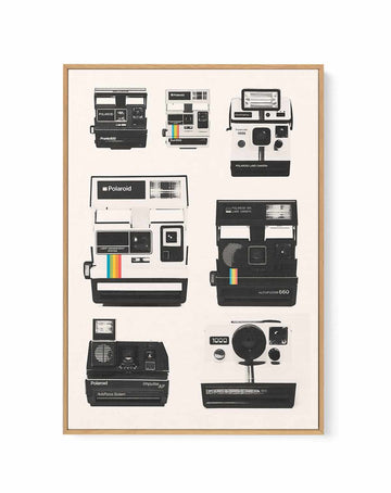 Instant Camera Collection By Florent Bodart | Framed Canvas Art Print from Olive et Oriel where you can shop wallpaper and artworks online